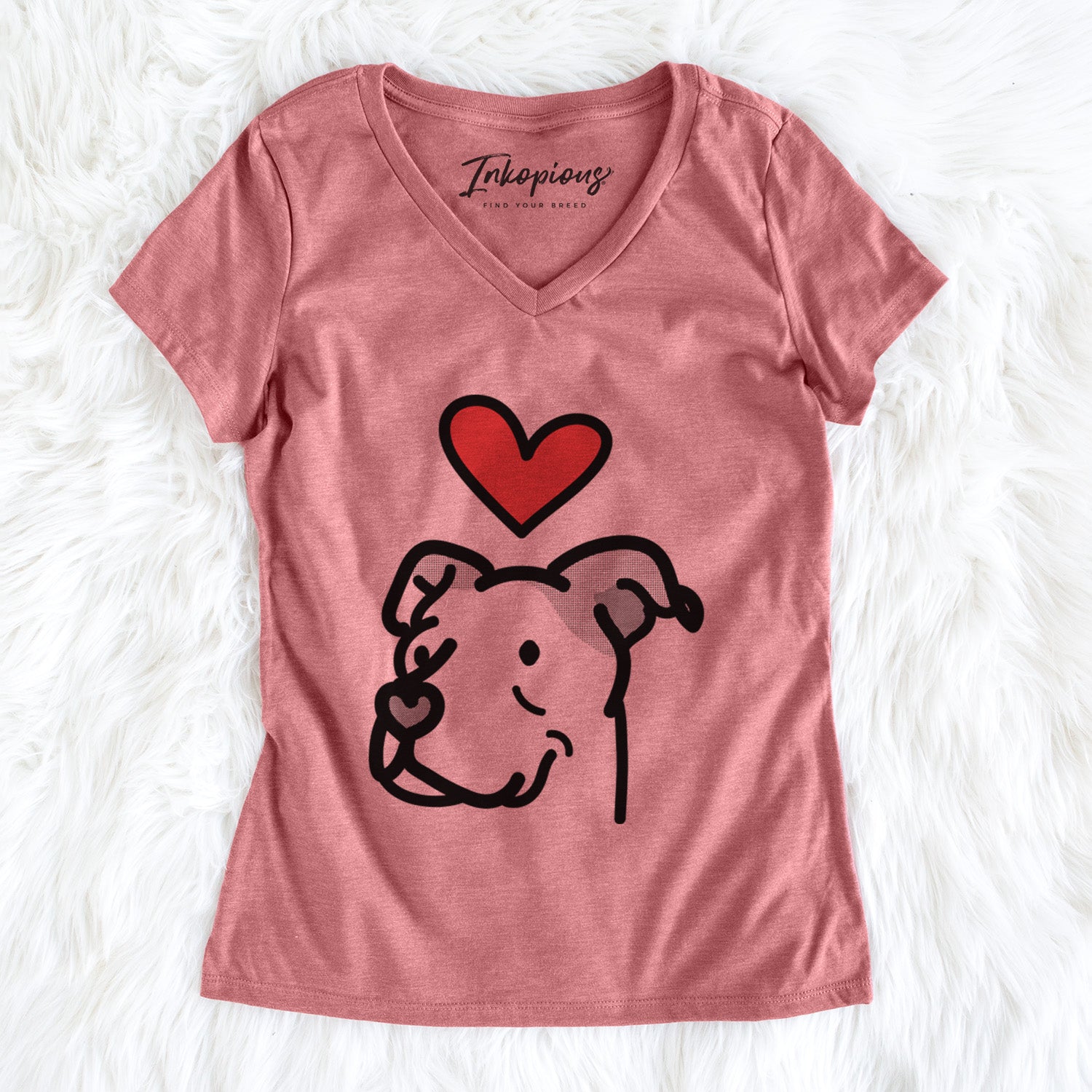 Love Always Pitbull Mix - Mr. Sir - Women's V-neck Shirt