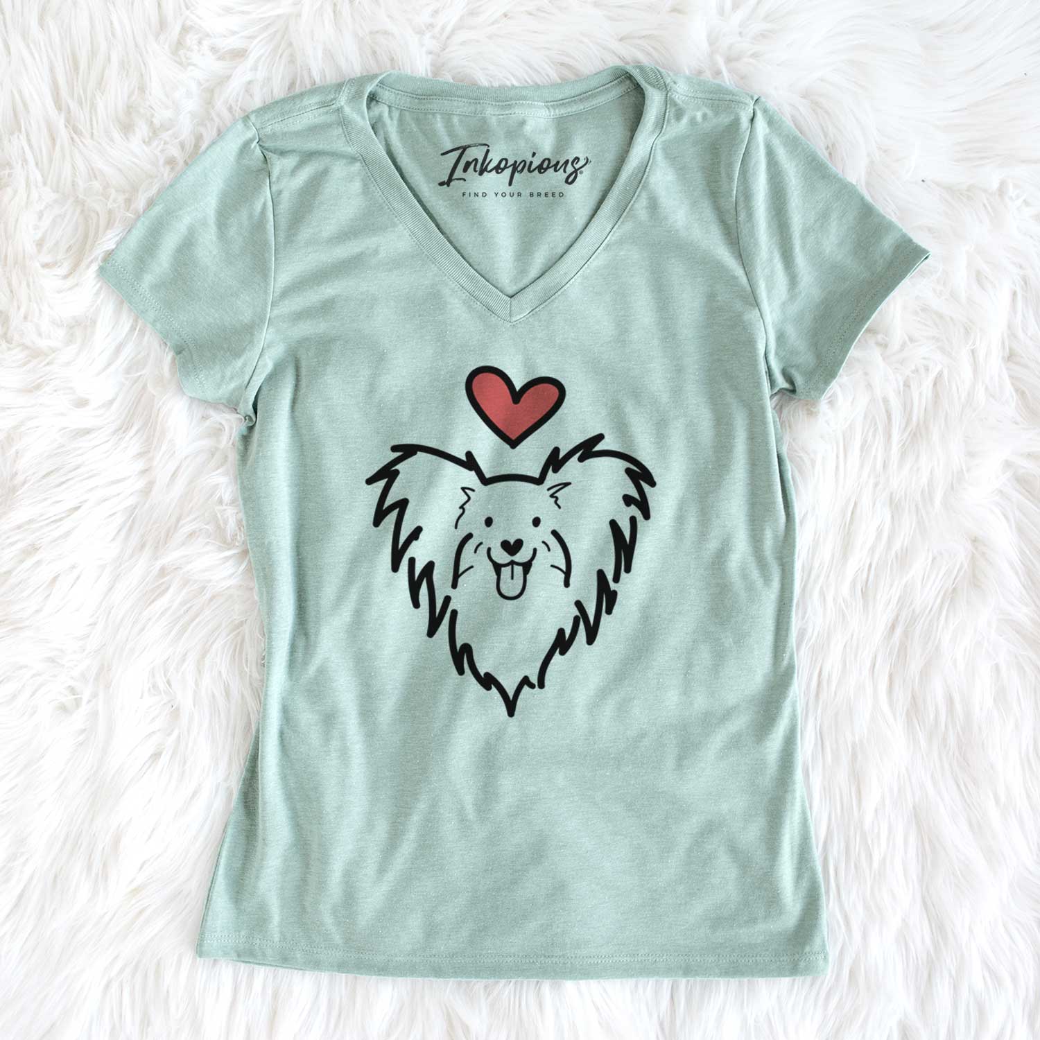Love Always Papillon - Women's V-neck Shirt