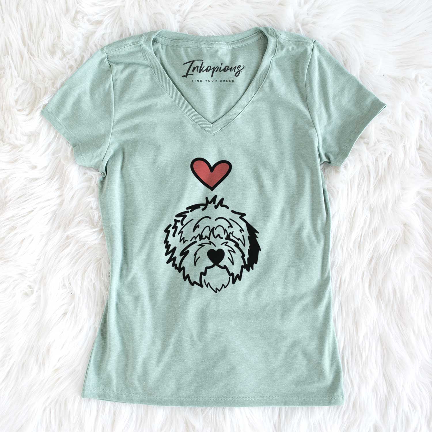 Love Always Old English Sheepdog - Penny - Women's V-neck Shirt