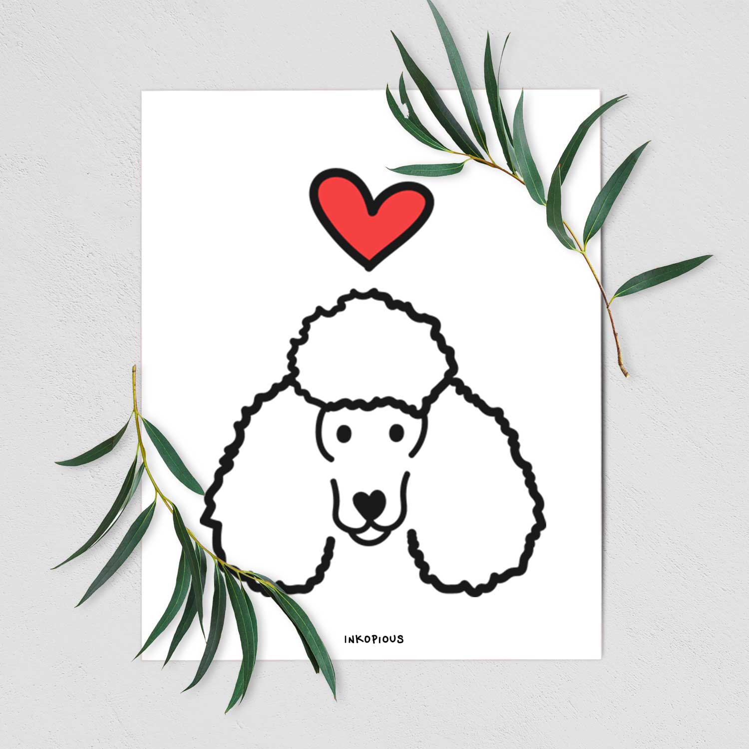 Love Always Poodle Art Print