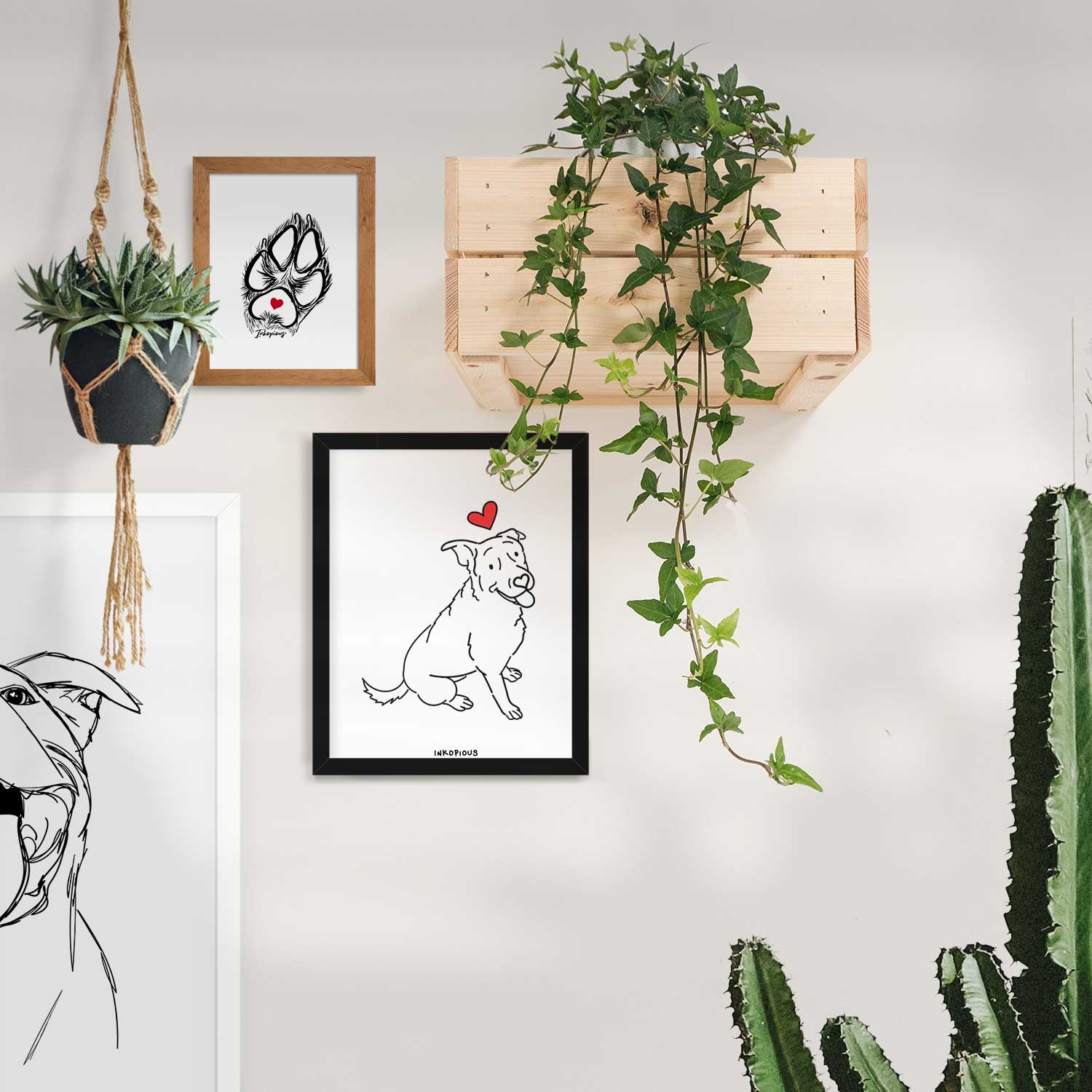 Love Always Rottweiler Mix - Rocky Art Print