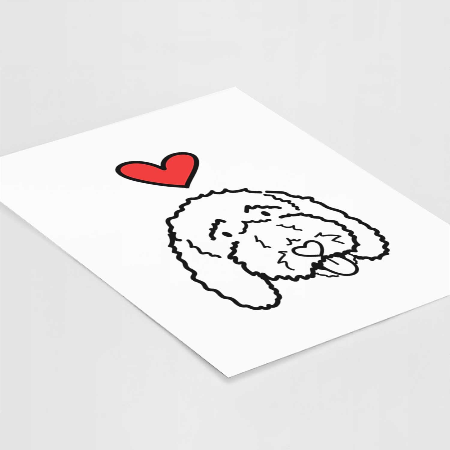 Love Always Bernedoodle - Ruby Art Print