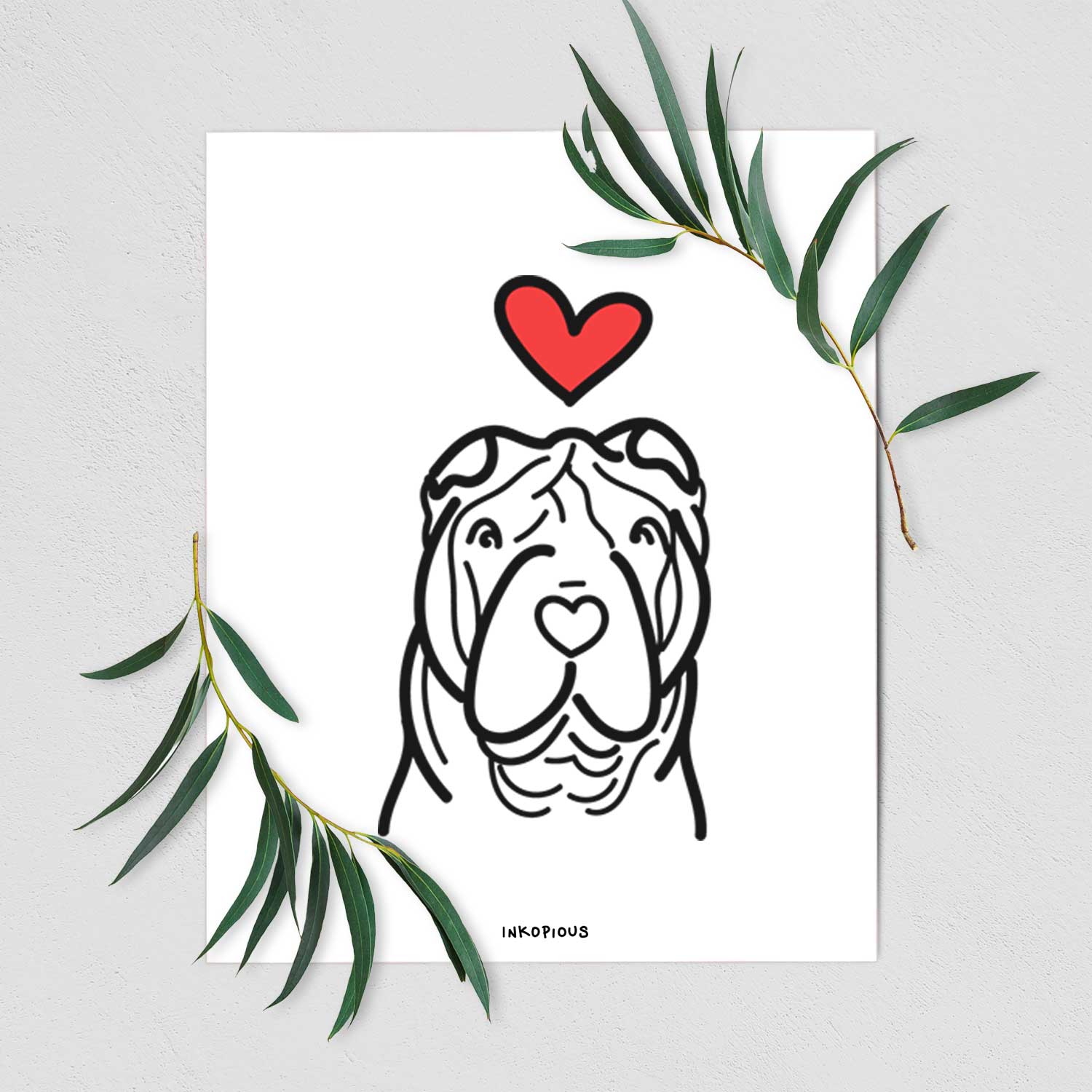 Love Always Shar Pei Art Print