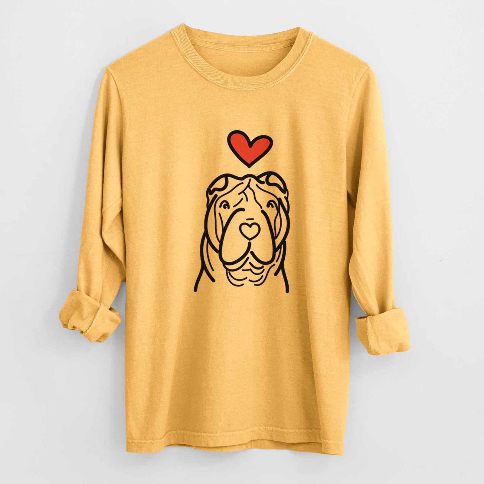 Love Always Shar Pei - Heavyweight 100% Cotton Long Sleeve