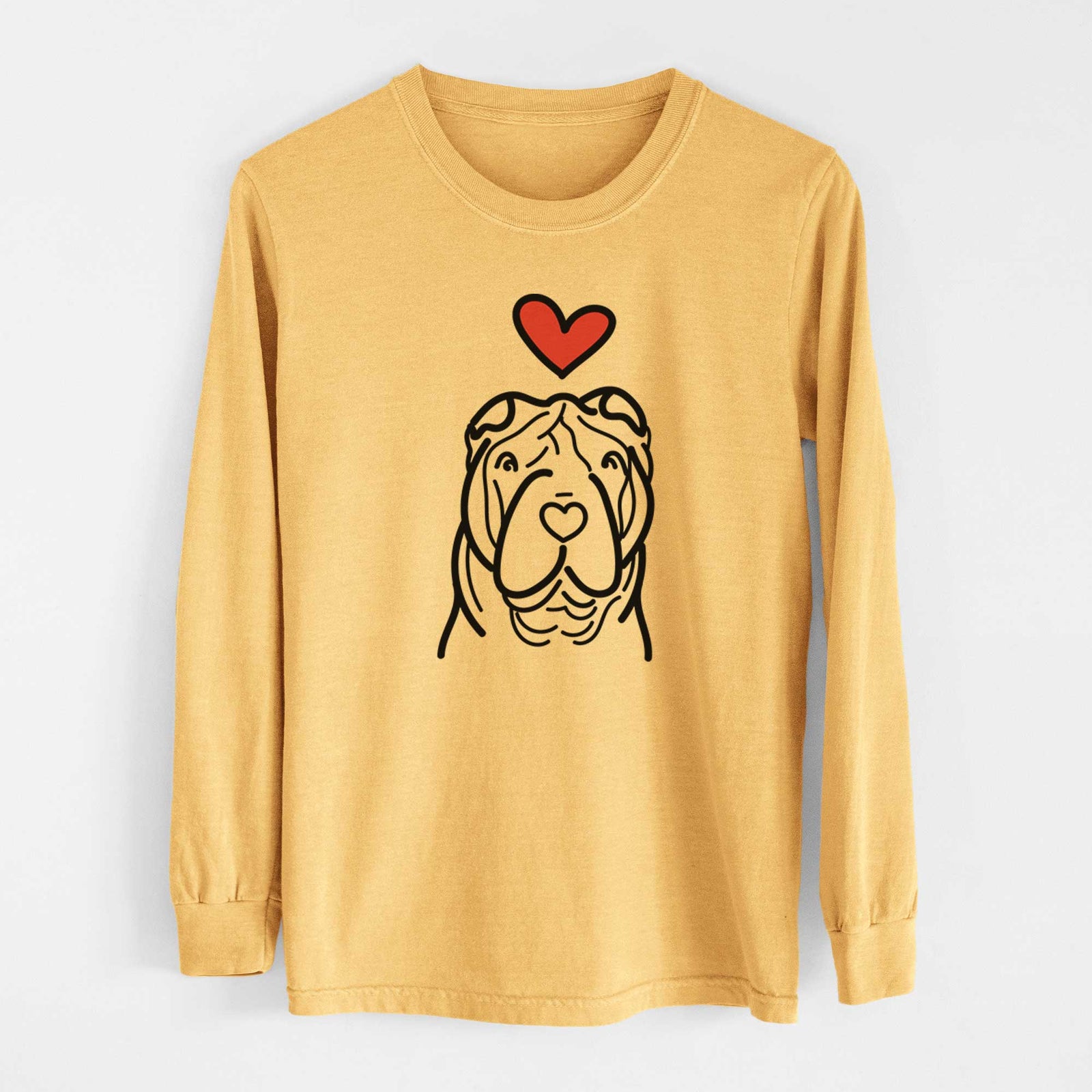 Love Always Shar Pei - Heavyweight 100% Cotton Long Sleeve
