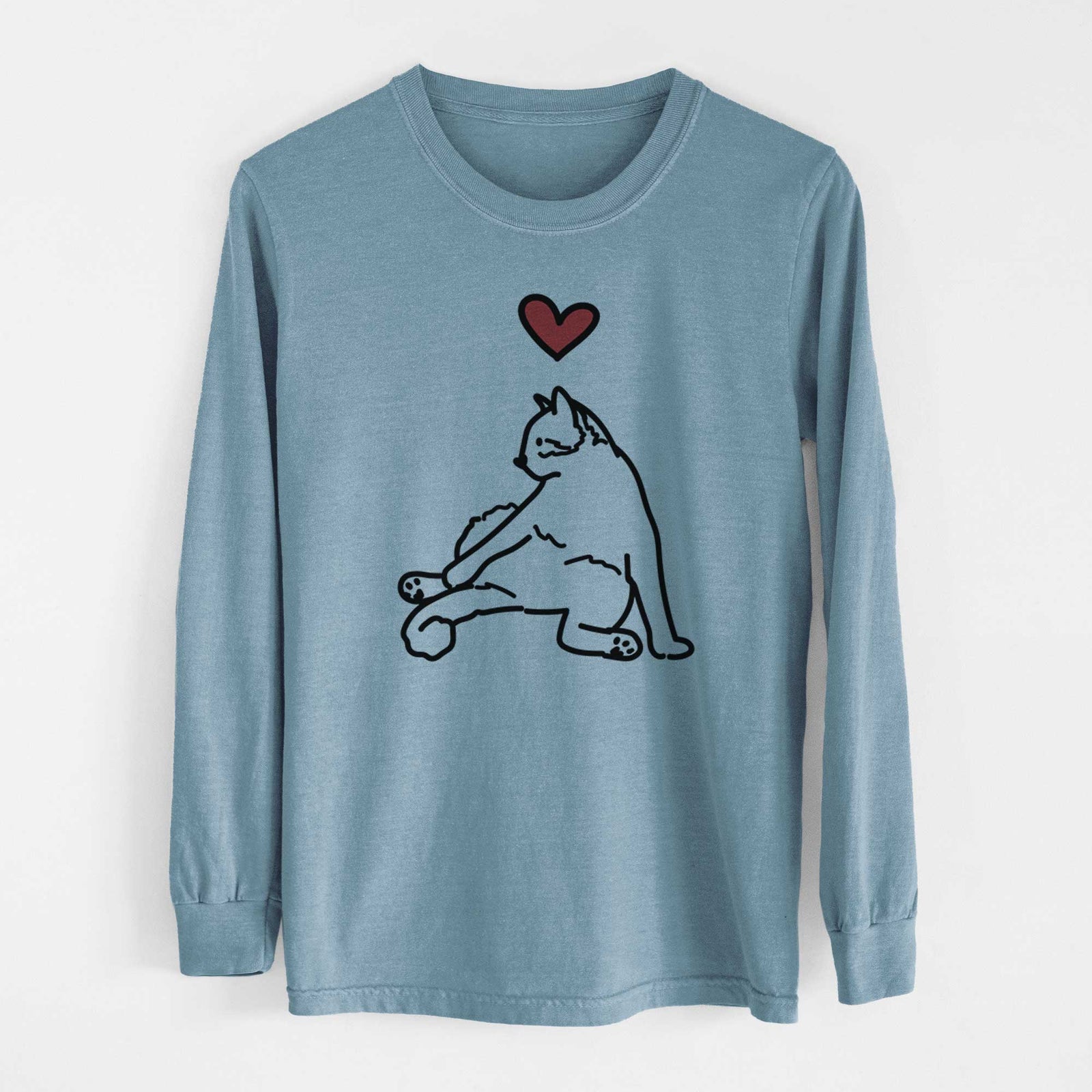 Love Always Cat - Tom - Heavyweight 100% Cotton Long Sleeve