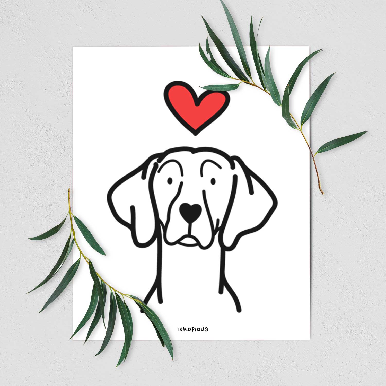 Love Always Weimaraner Art Print