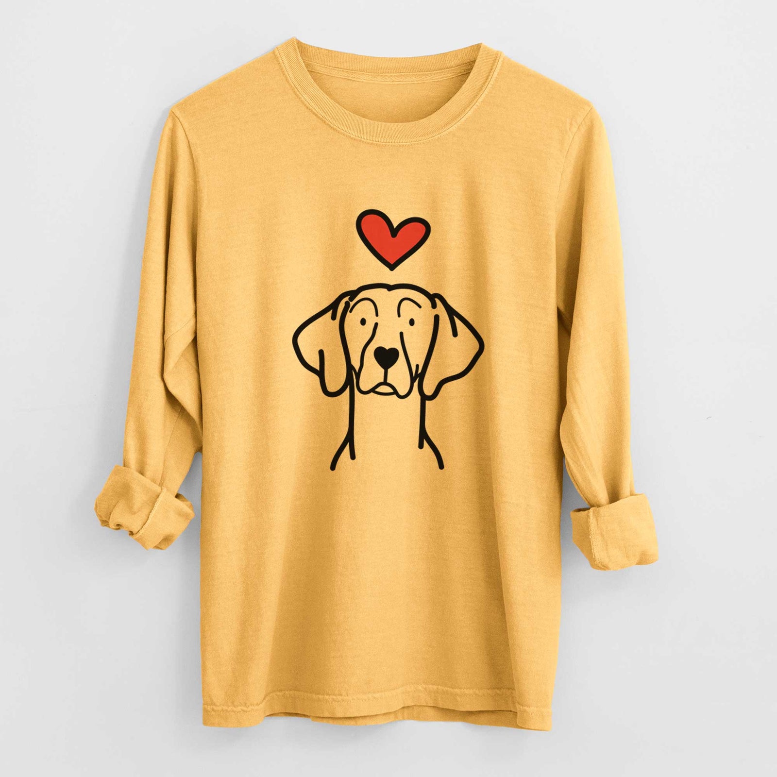 Love Always Weimaraner - Heavyweight 100% Cotton Long Sleeve