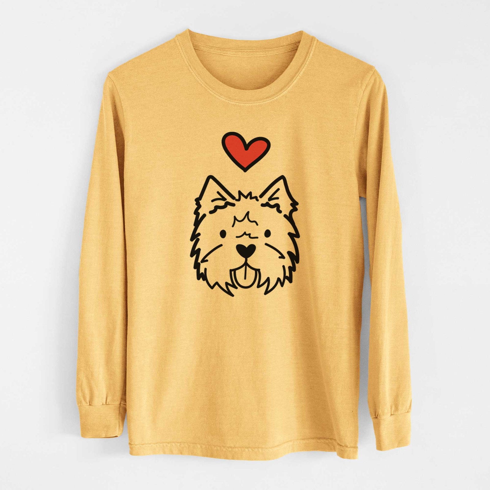 Love Always West Highland Terrier - Heavyweight 100% Cotton Long Sleeve