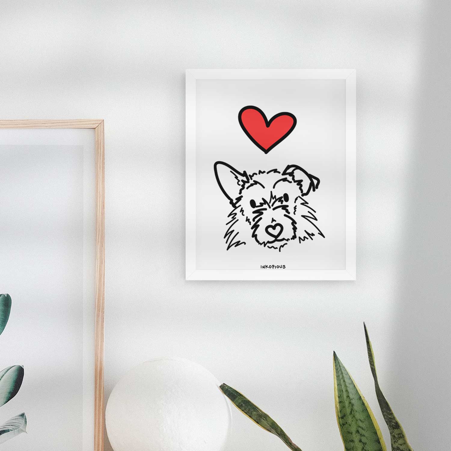 Love Always Terrier Mix - Ziggy Art Print