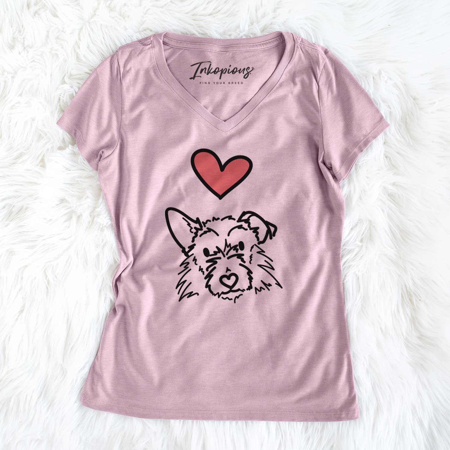 Love Always Terrier Mix - Ziggy - Women's V-neck Shirt