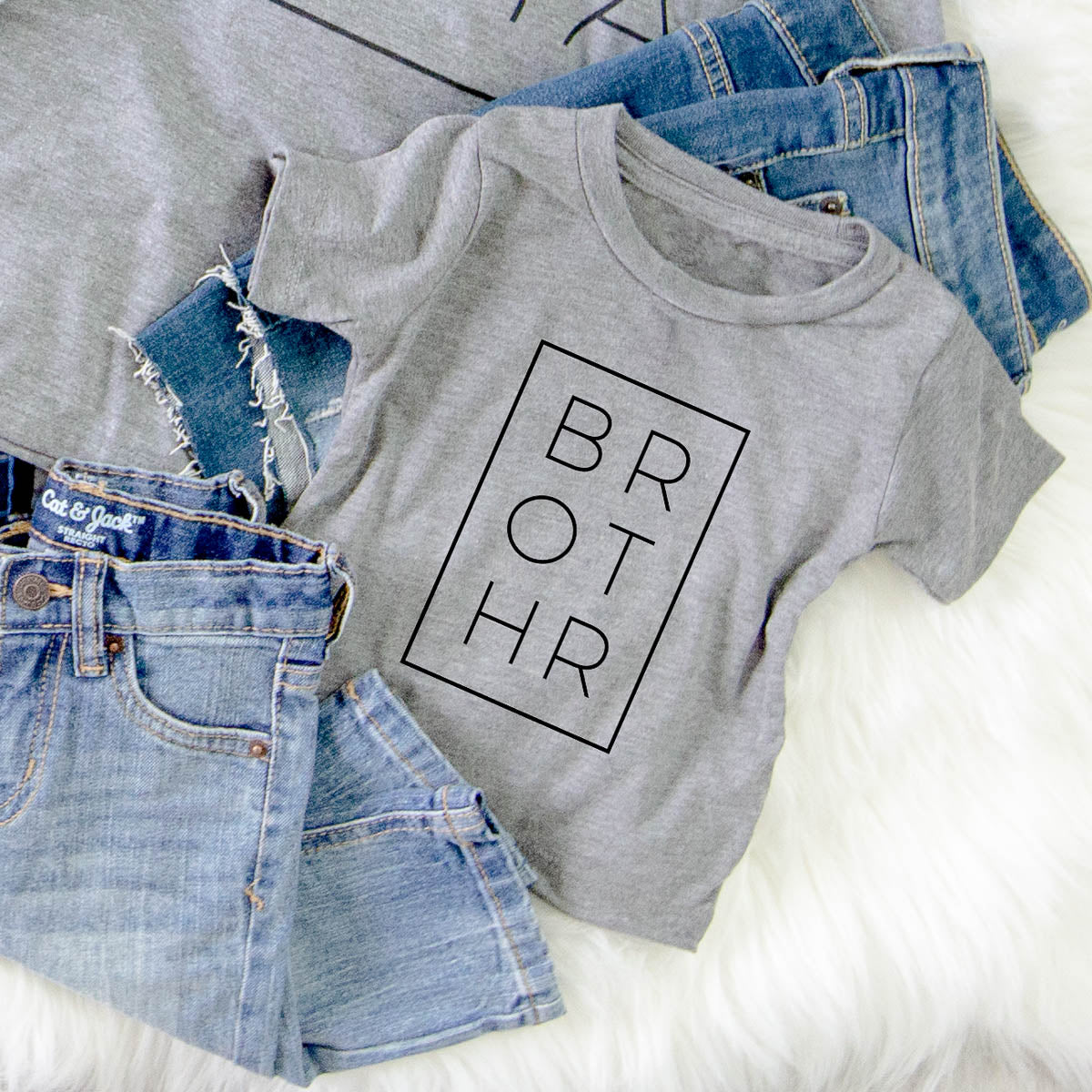 'Brother Boxed' design on an Edit kids' shirt