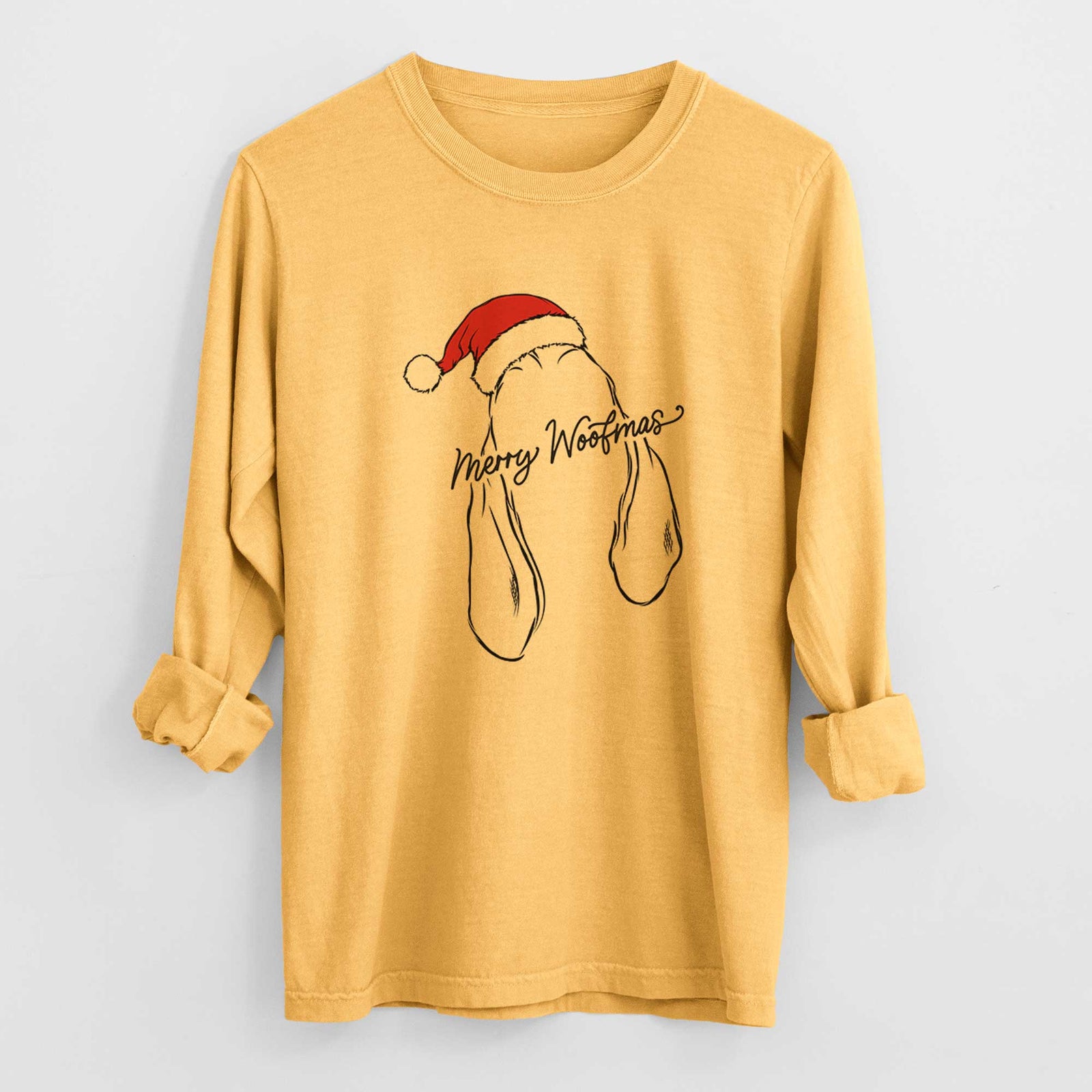 Merry Woofmas - Bloodhound - Heavyweight 100% Cotton Long Sleeve