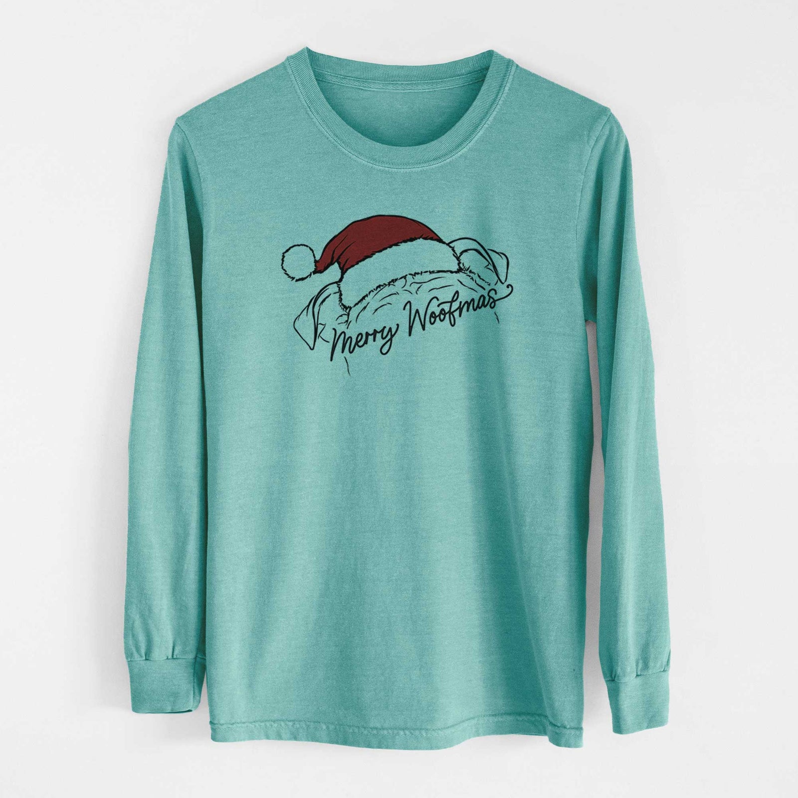 Merry Woofmas - Bulldog - Heavyweight 100% Cotton Long Sleeve