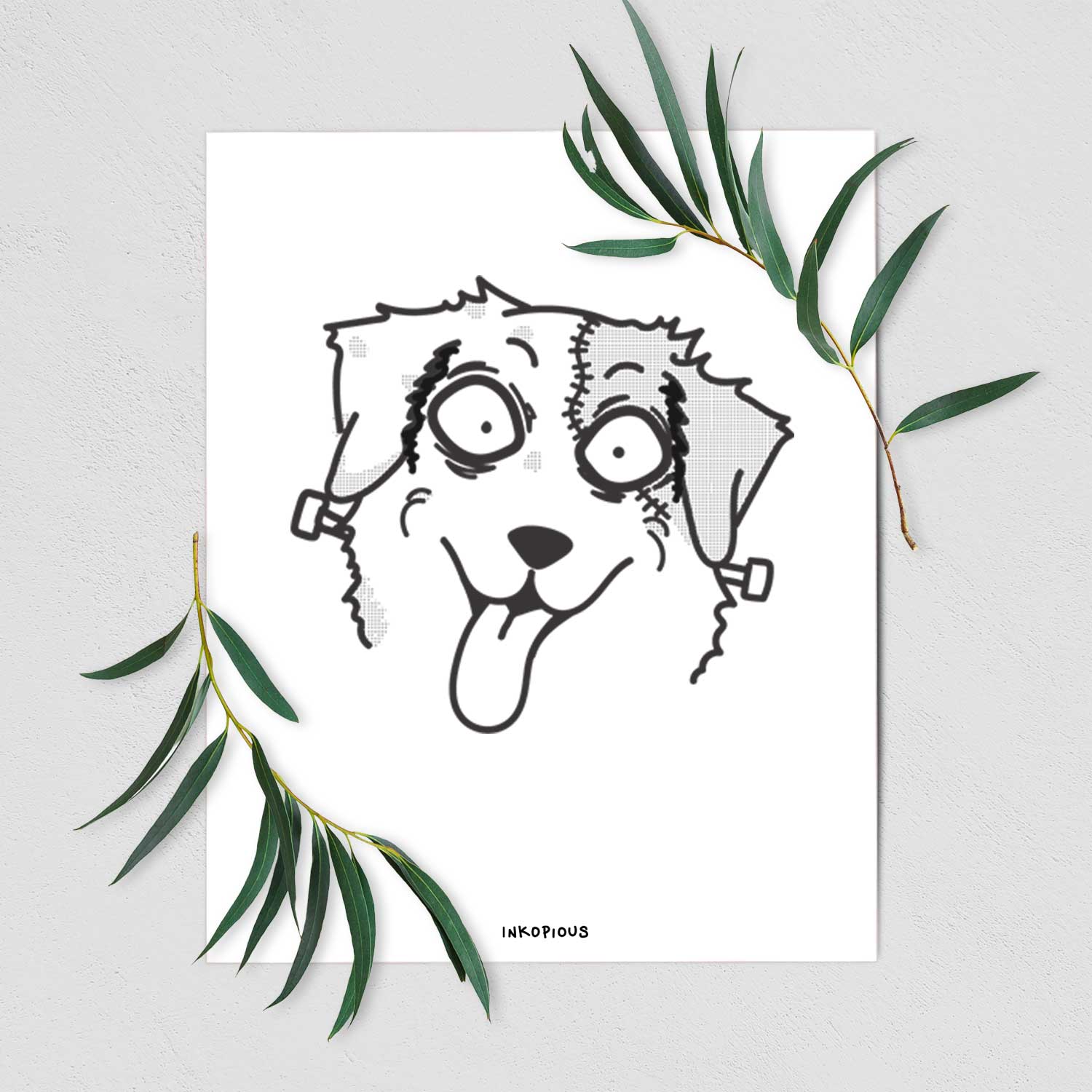 Australian Shepherd - Nightmare Collection Art Print