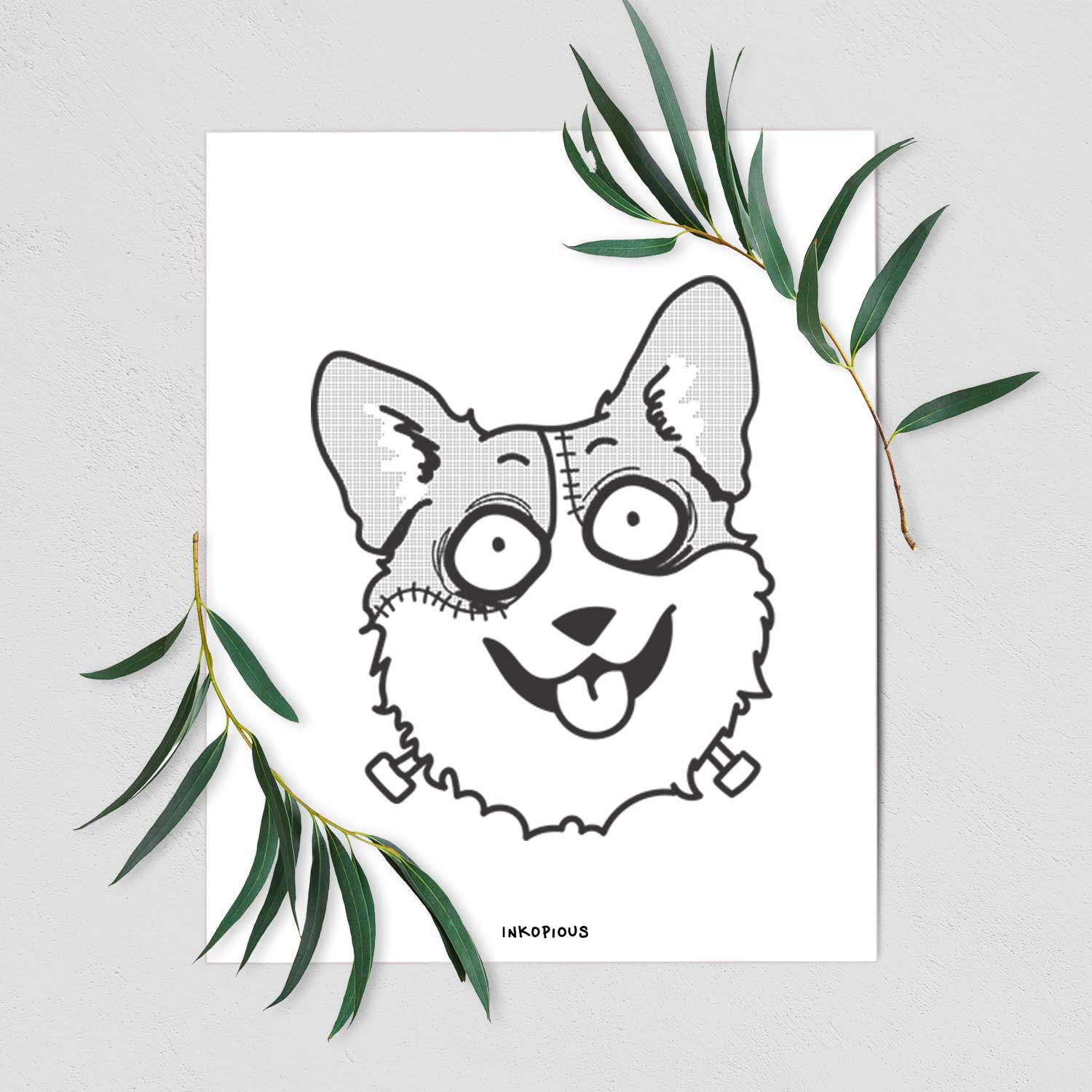 Corgi - Nightmare Collection Art Print