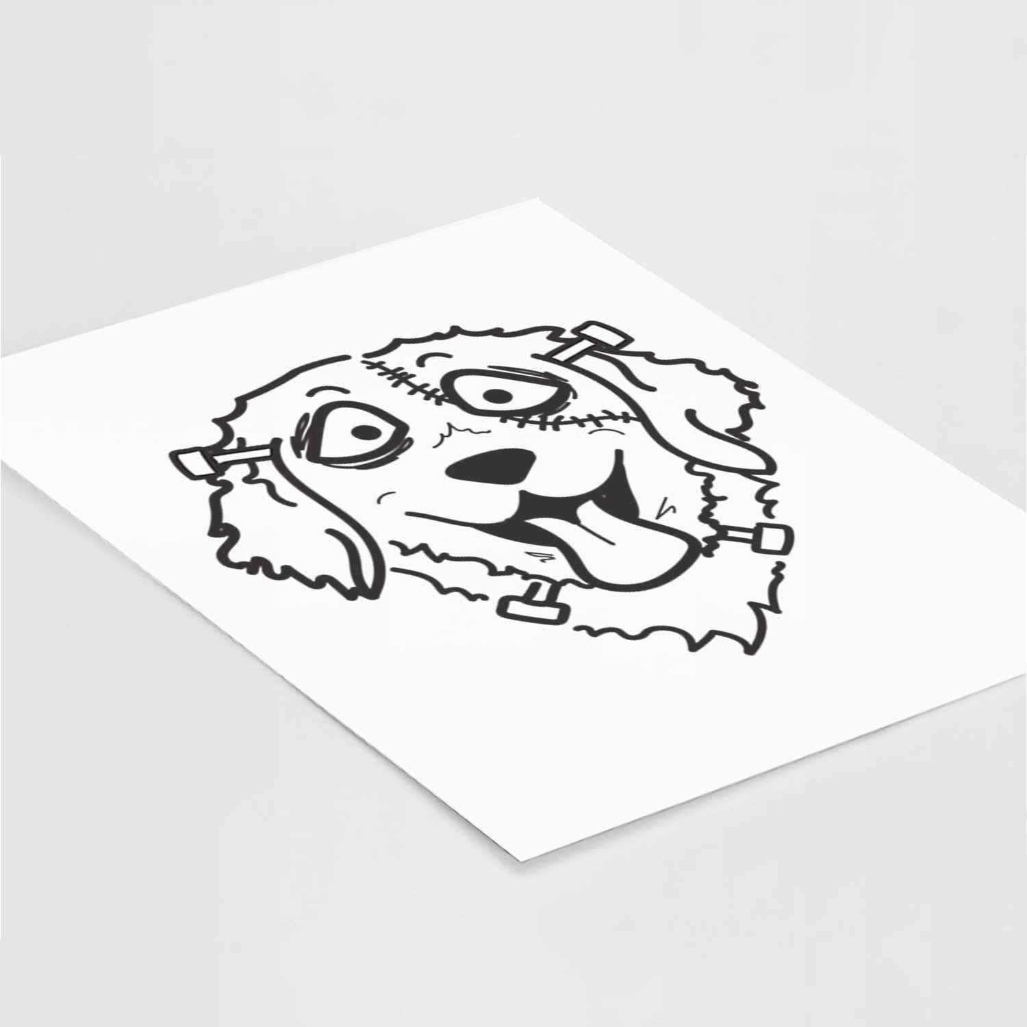 Golden Retriever - Nightmare Collection Art Print