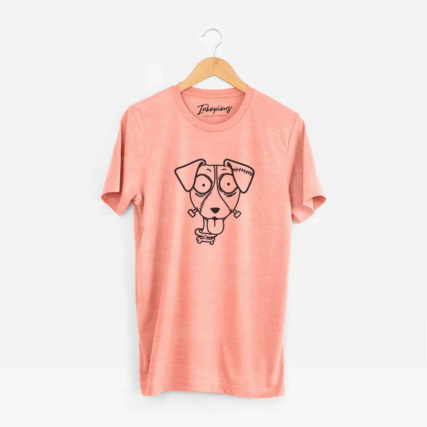 Minimalist line drawing of Jack Russell Terrier - Nightmare Collection on a Sunset Unisex crewneck