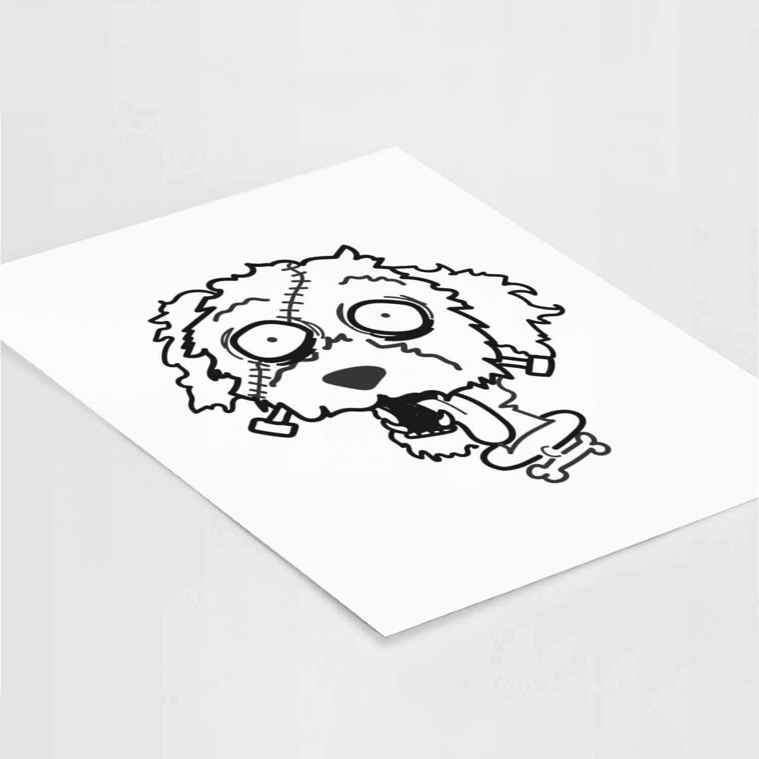 Labradoodle - Nightmare Collection Art Print
