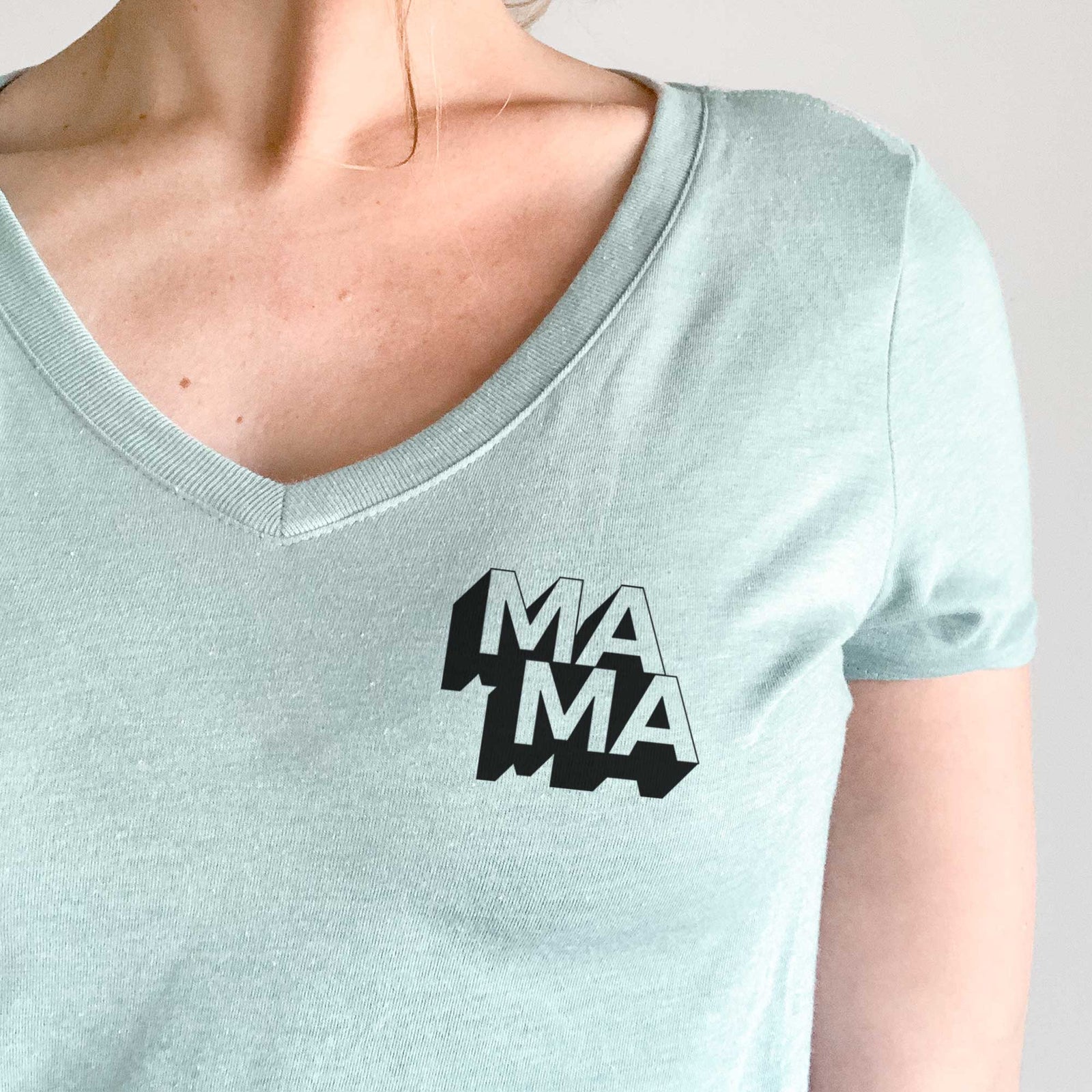 Mama - Blockscape Collection - Women's V-neck Shirt