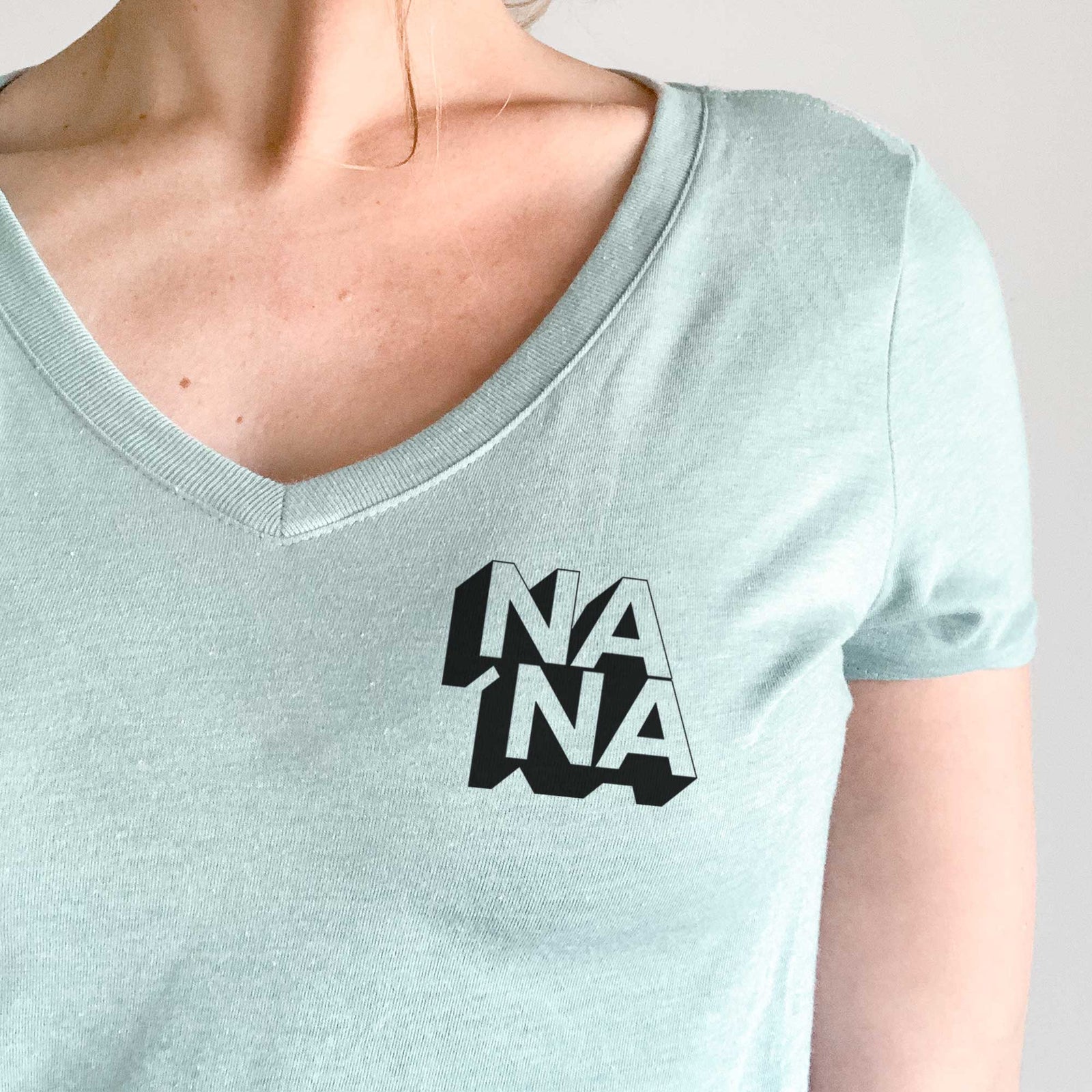 Nana - Blockscape Collection - Women's V-neck Shirt
