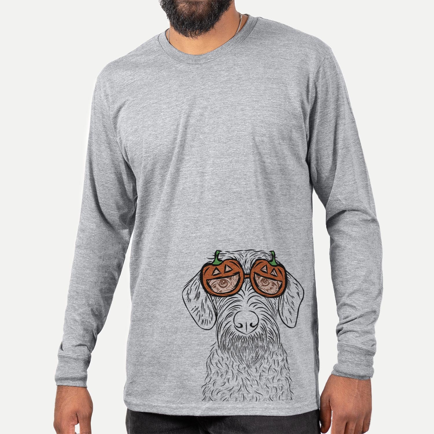 Gus the German Wirehaired Pointer - Pumpkin Collection