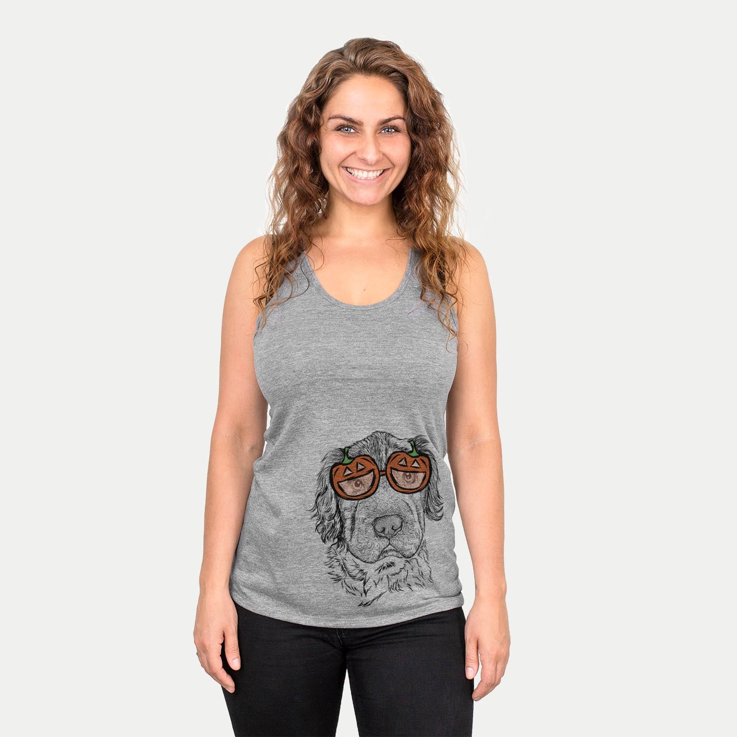 Hand-drawn sketch of Rex the Mini Hippo wearing pumpkin glasses on a Grey pumpkin collection