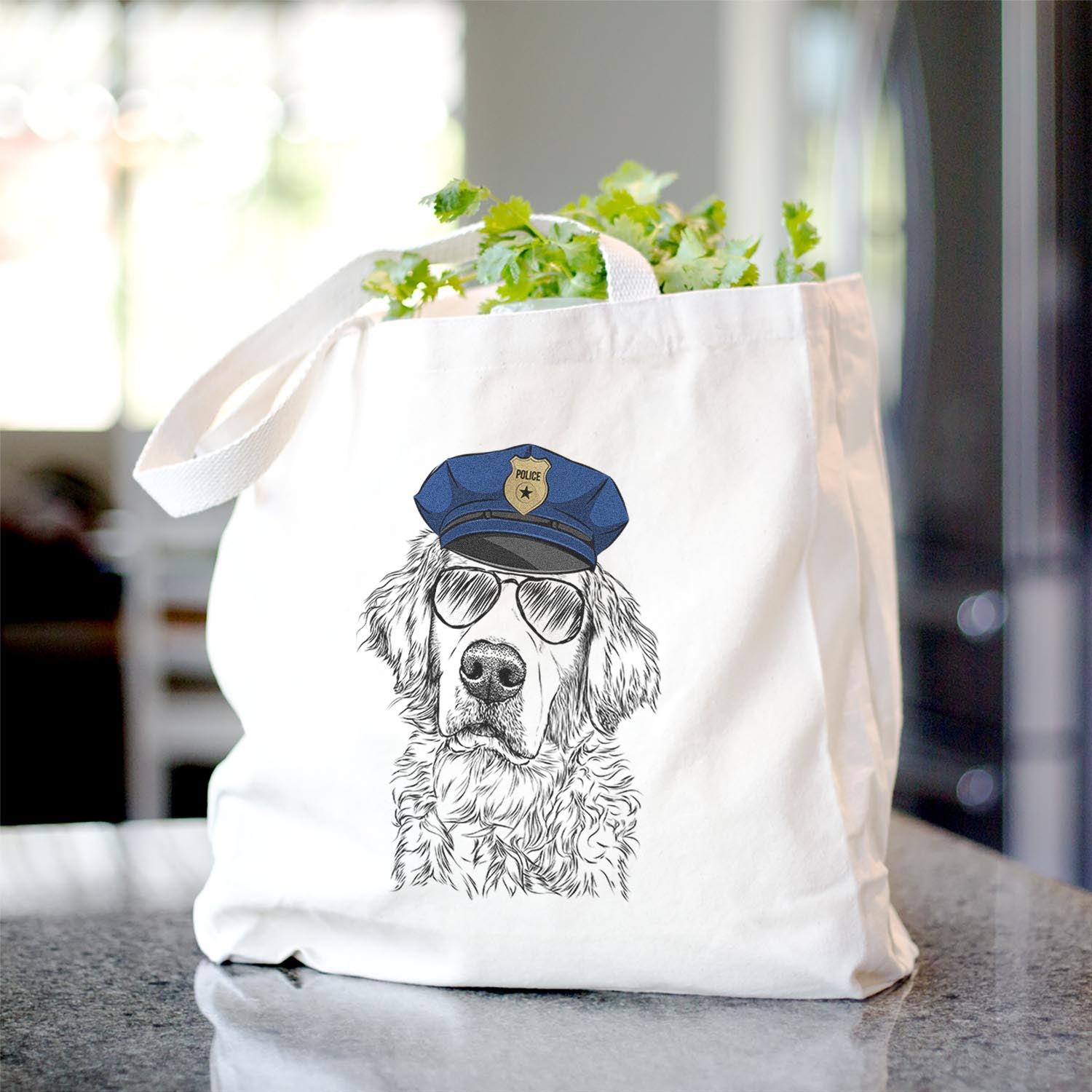 Loganator the Golden Retriever - Tote Bag