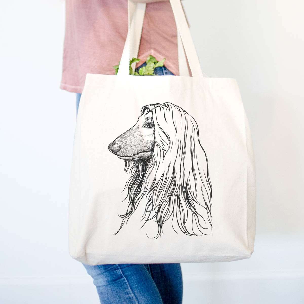 Profile Afghan Hound - Tote Bag