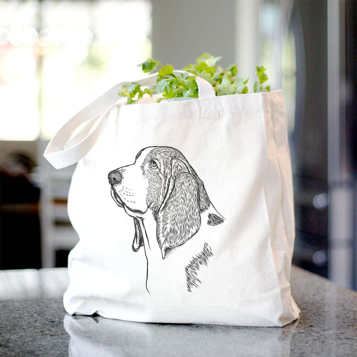 Profile Basset Hound - Tote Bag