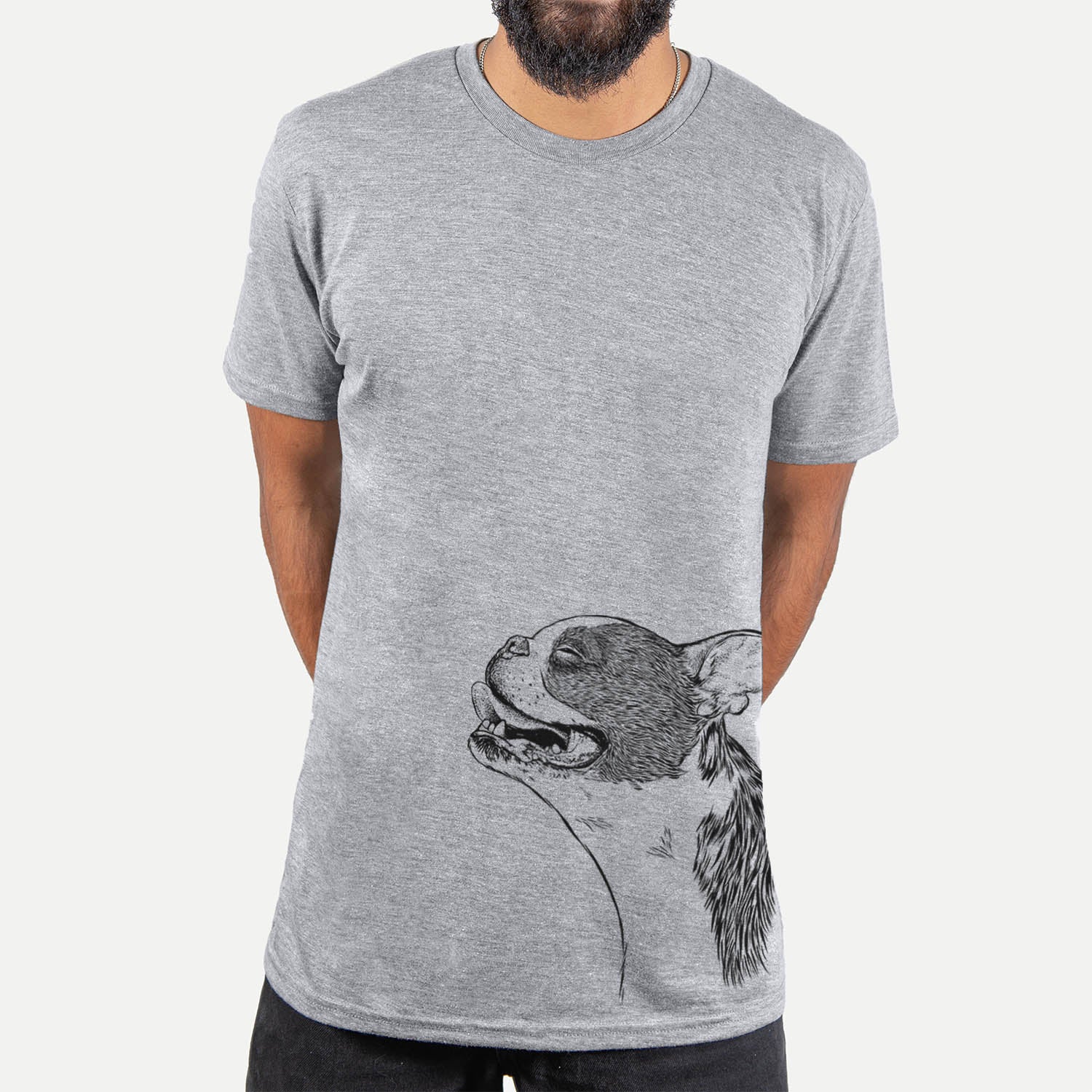 Profile Boston Terrier - Unisex Crewneck