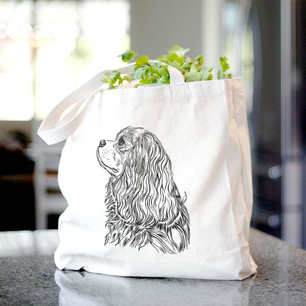 Profile Cavalier King Charles Spaniel - Tote Bag