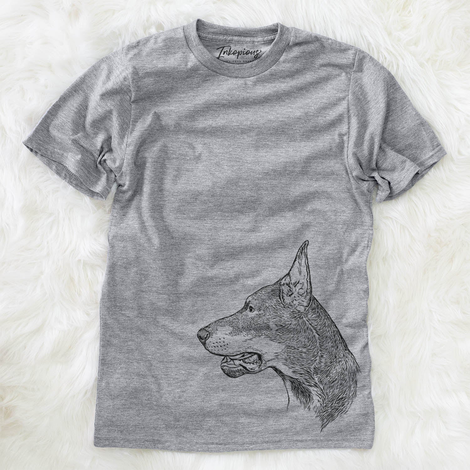 Profile Doberman Pinscher Cropped - Unisex Crewneck