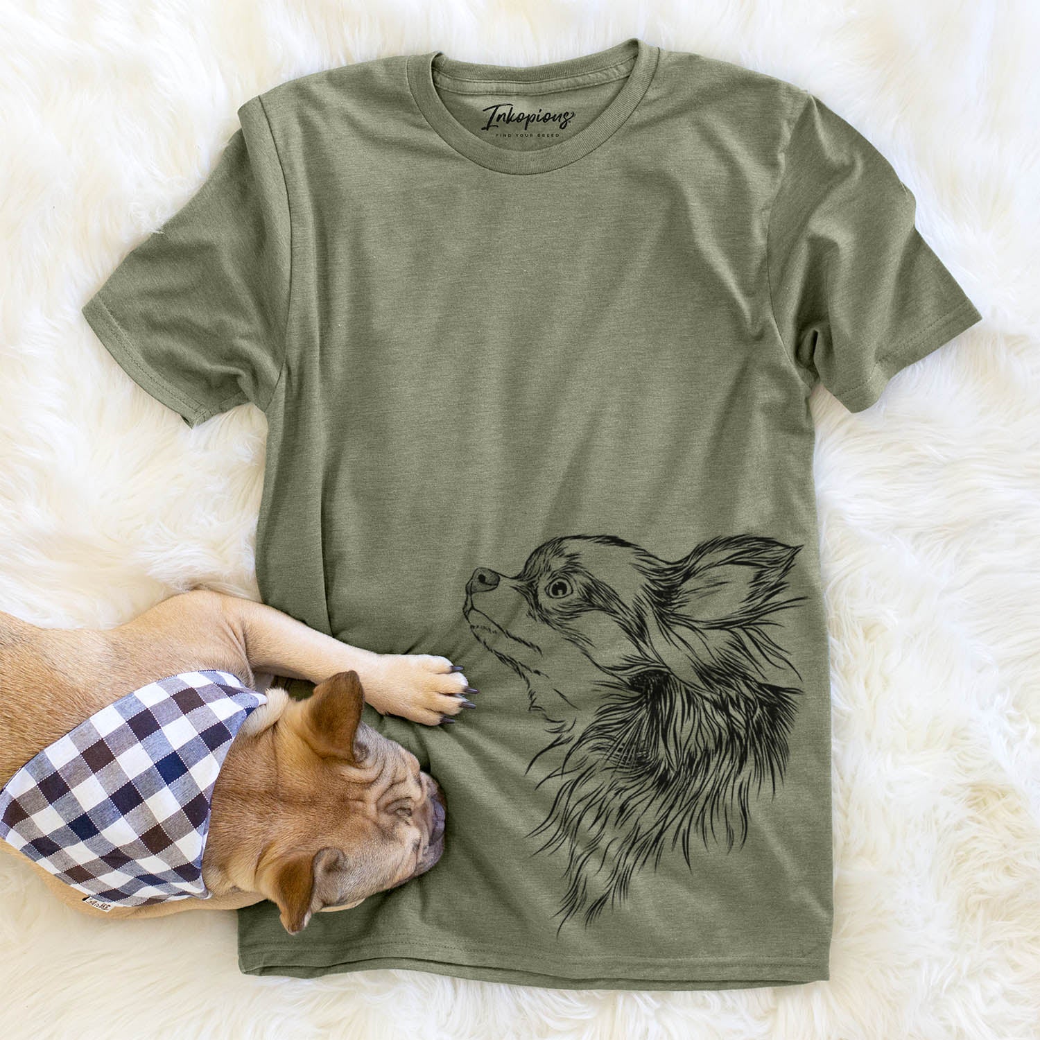 Profile Long Haired Chihuahua - Unisex Crewneck