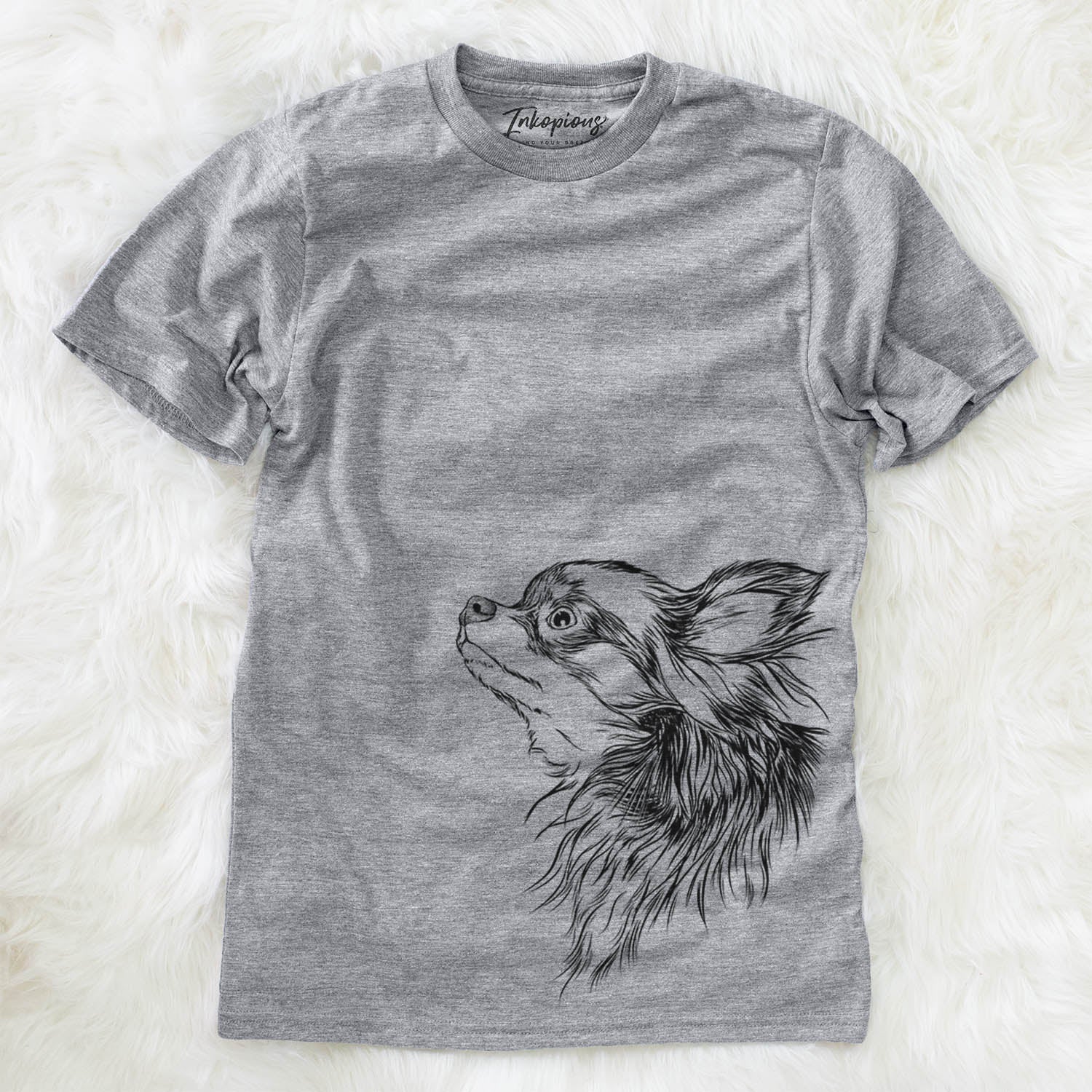 Profile Long Haired Chihuahua - Unisex Crewneck