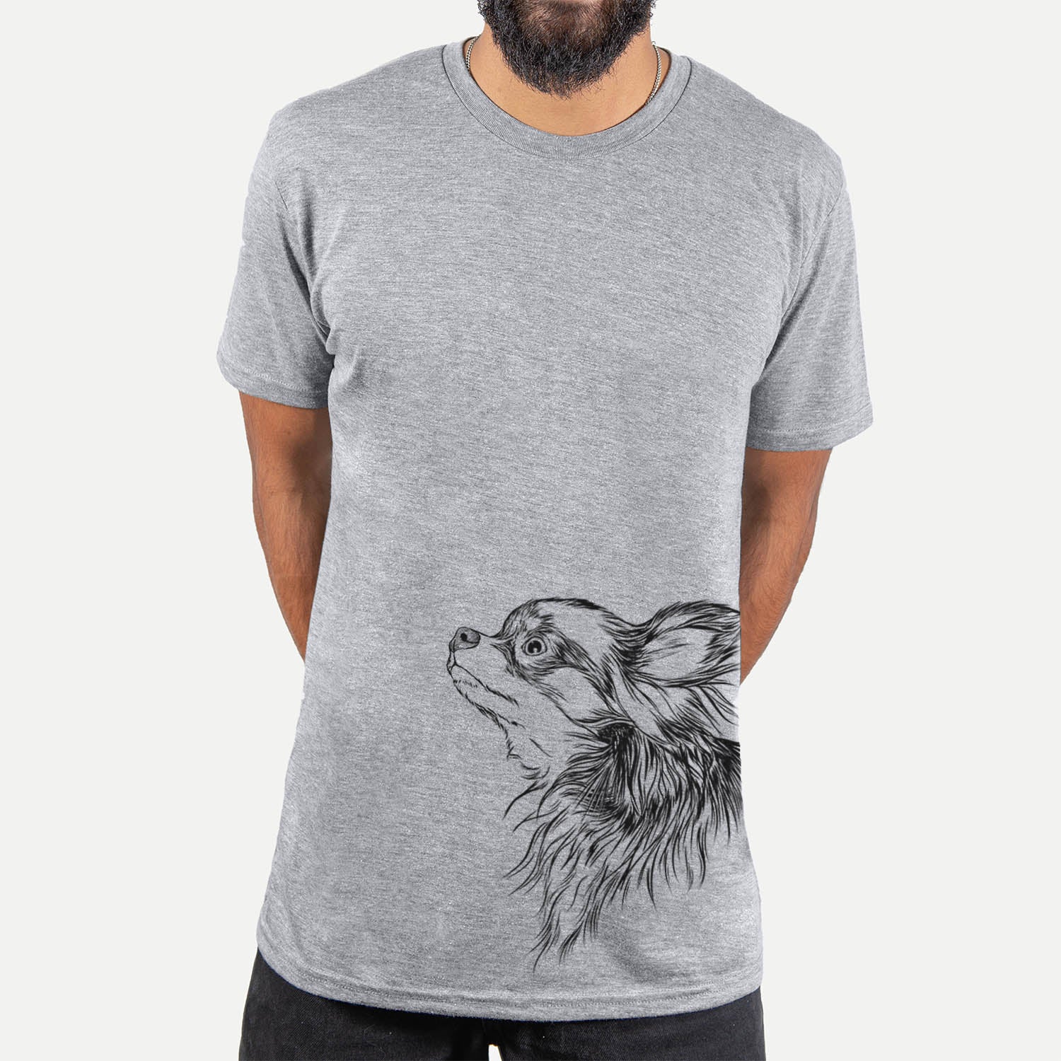 Profile Long Haired Chihuahua - Unisex Crewneck