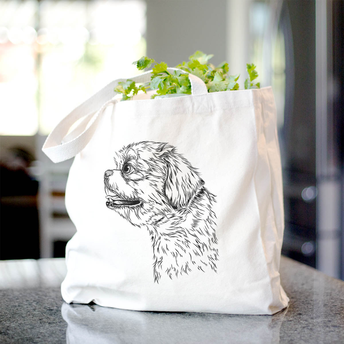 Profile Shih Tzu Puppy Cut - Tote Bag