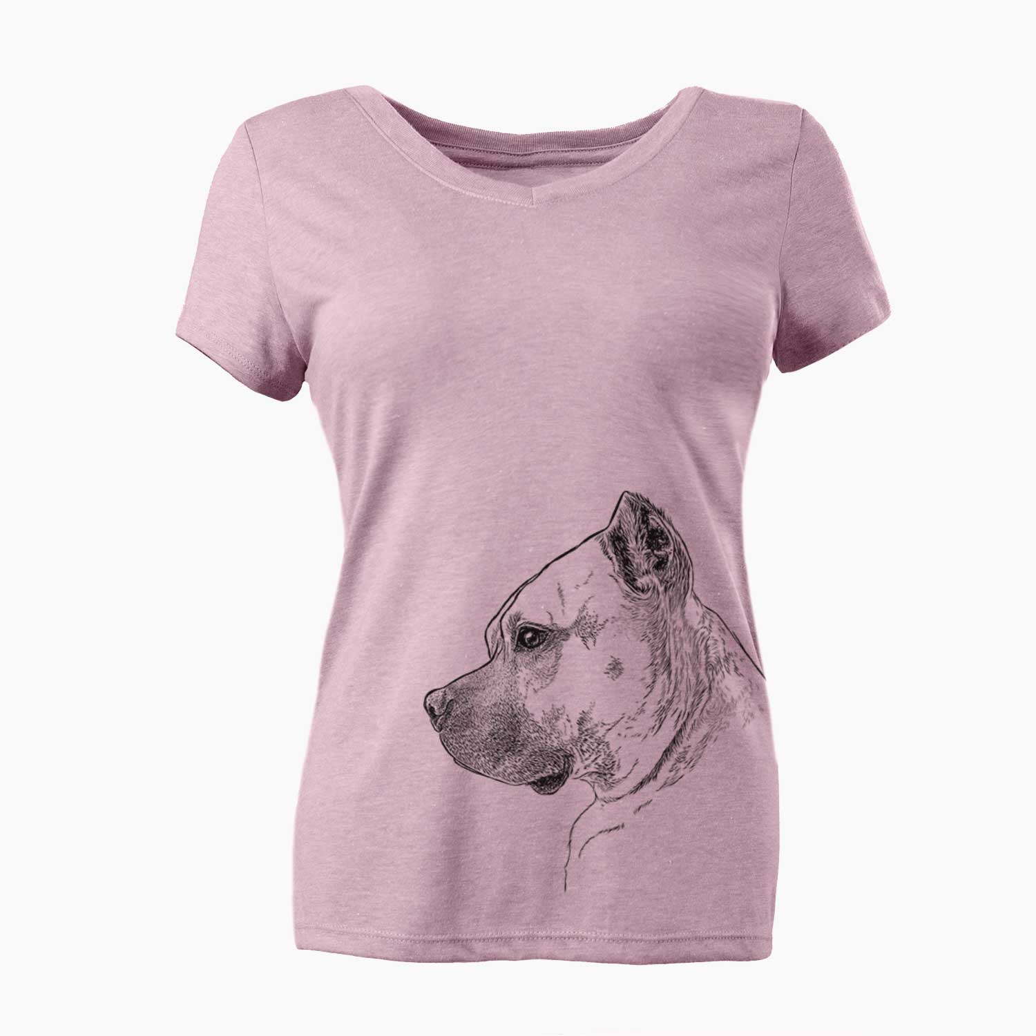Profile Henry the American Staffordshire Terrier - Women's V-neck Shirt
