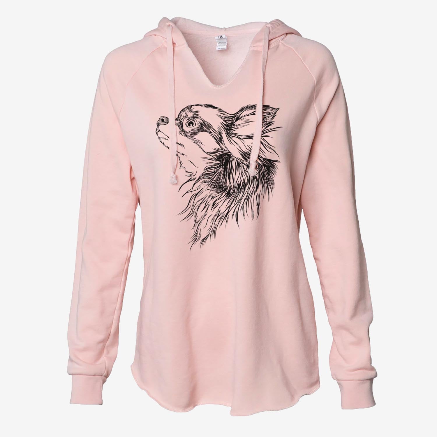 Profile Long Haired Chihuahua - Cali Wave Hooded Sweatshirt