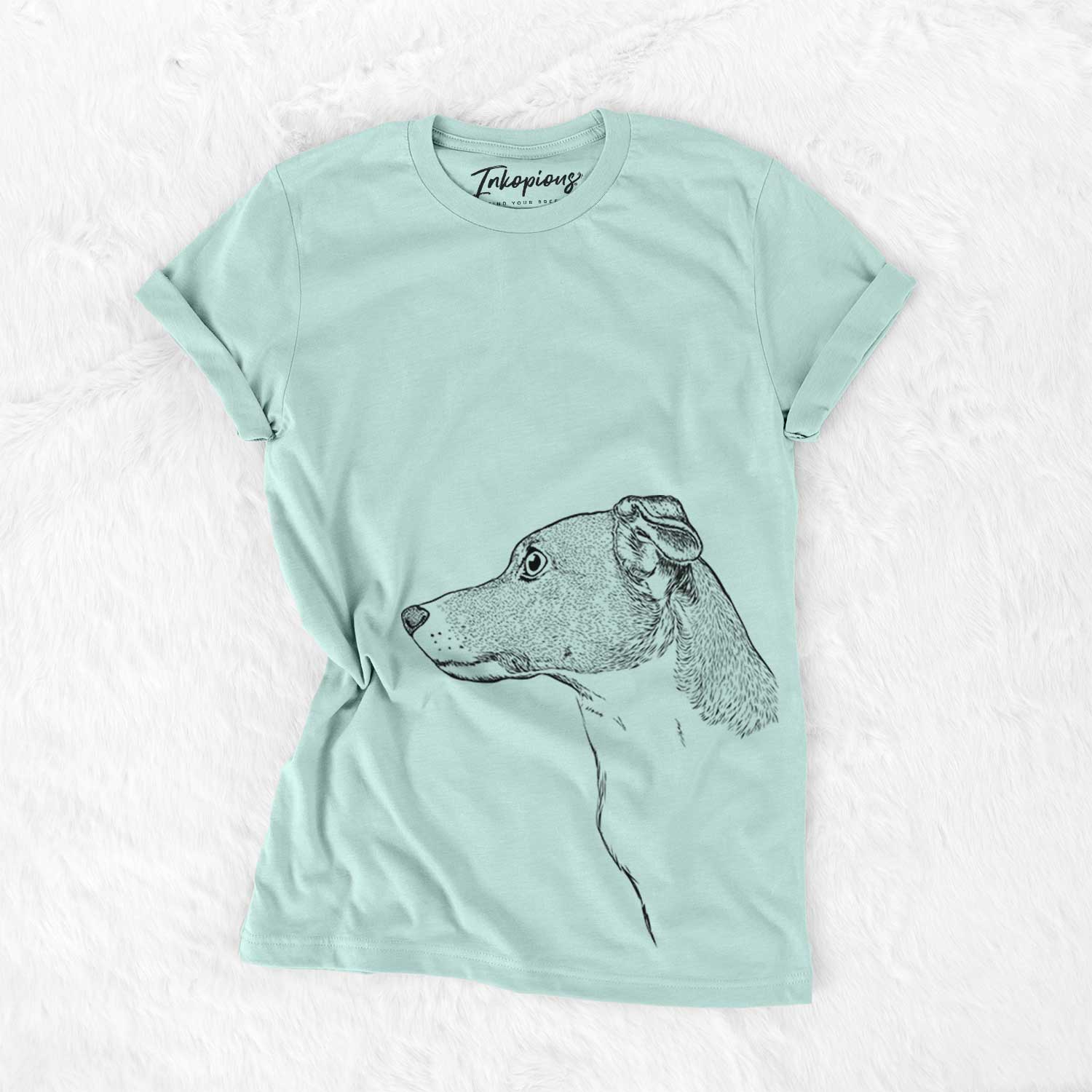 Profile Smooth Coated Jack Russell Terrier - Bella Canvas Unisex Crewneck