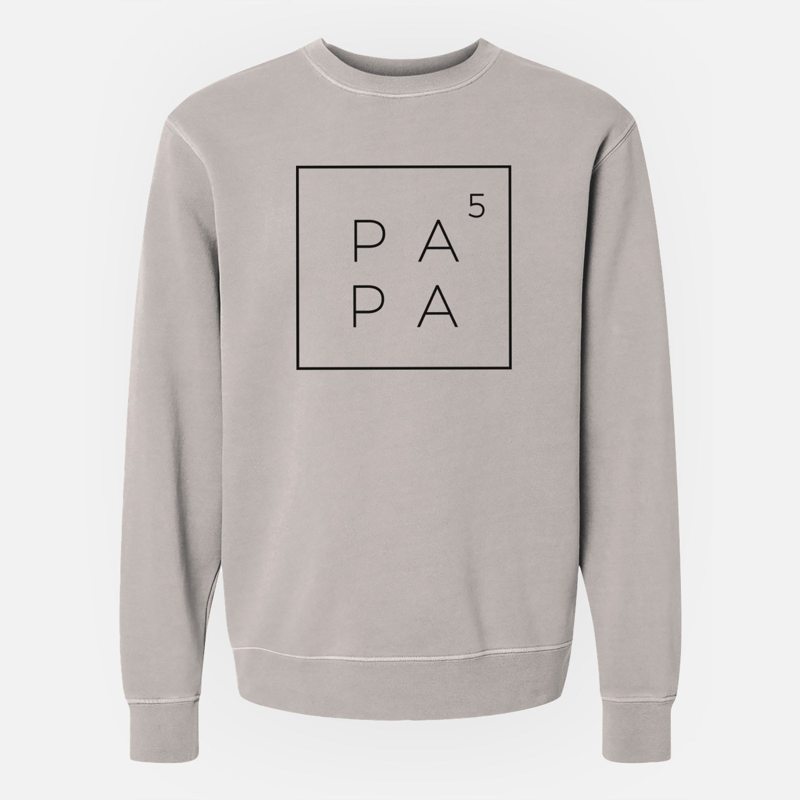 Papa to the 5th Power Boxed - Unisex Pigment Dyed Crew Sweatshirt