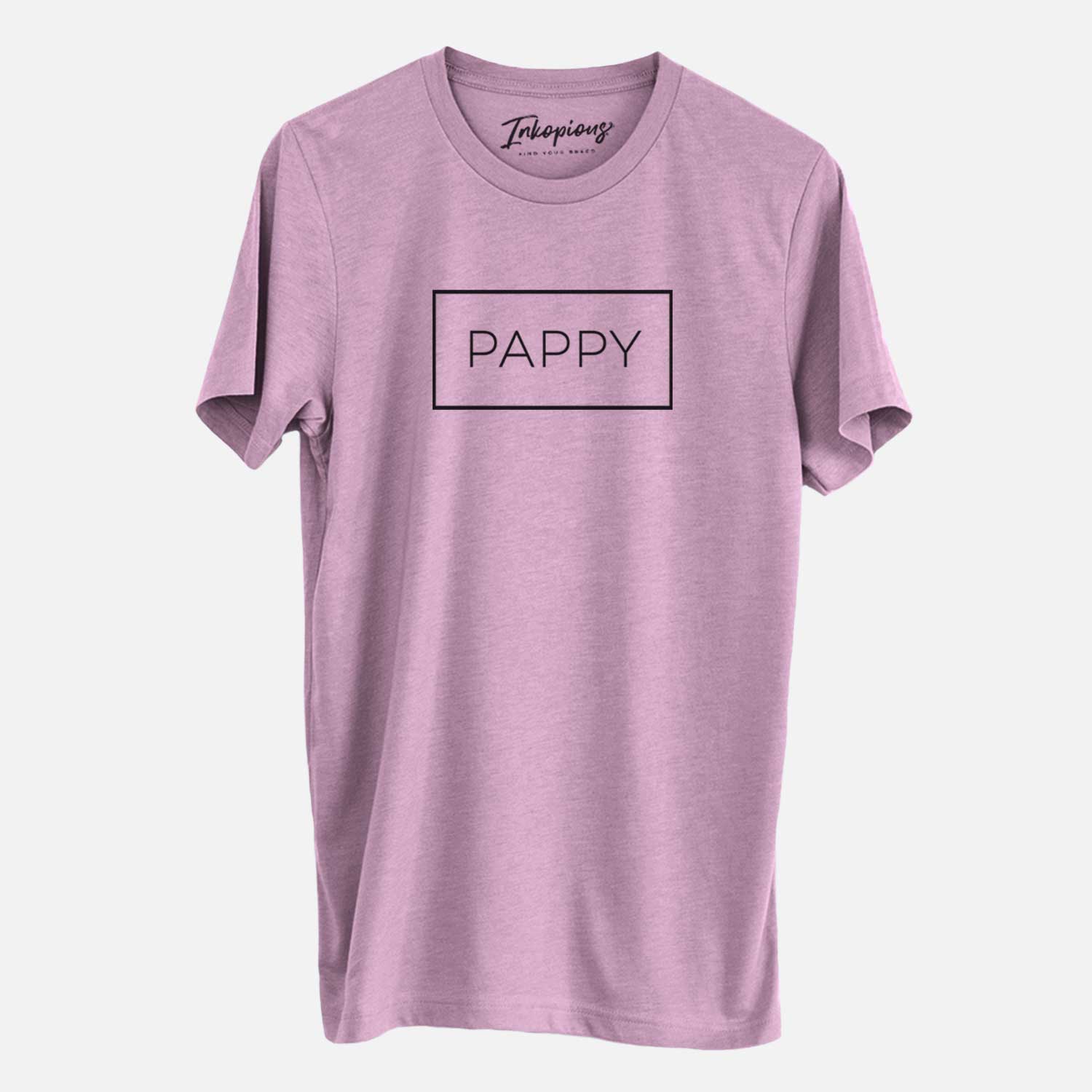 'Pappy Boxed - 1 Line' design on an Orchid Unisex crewneck