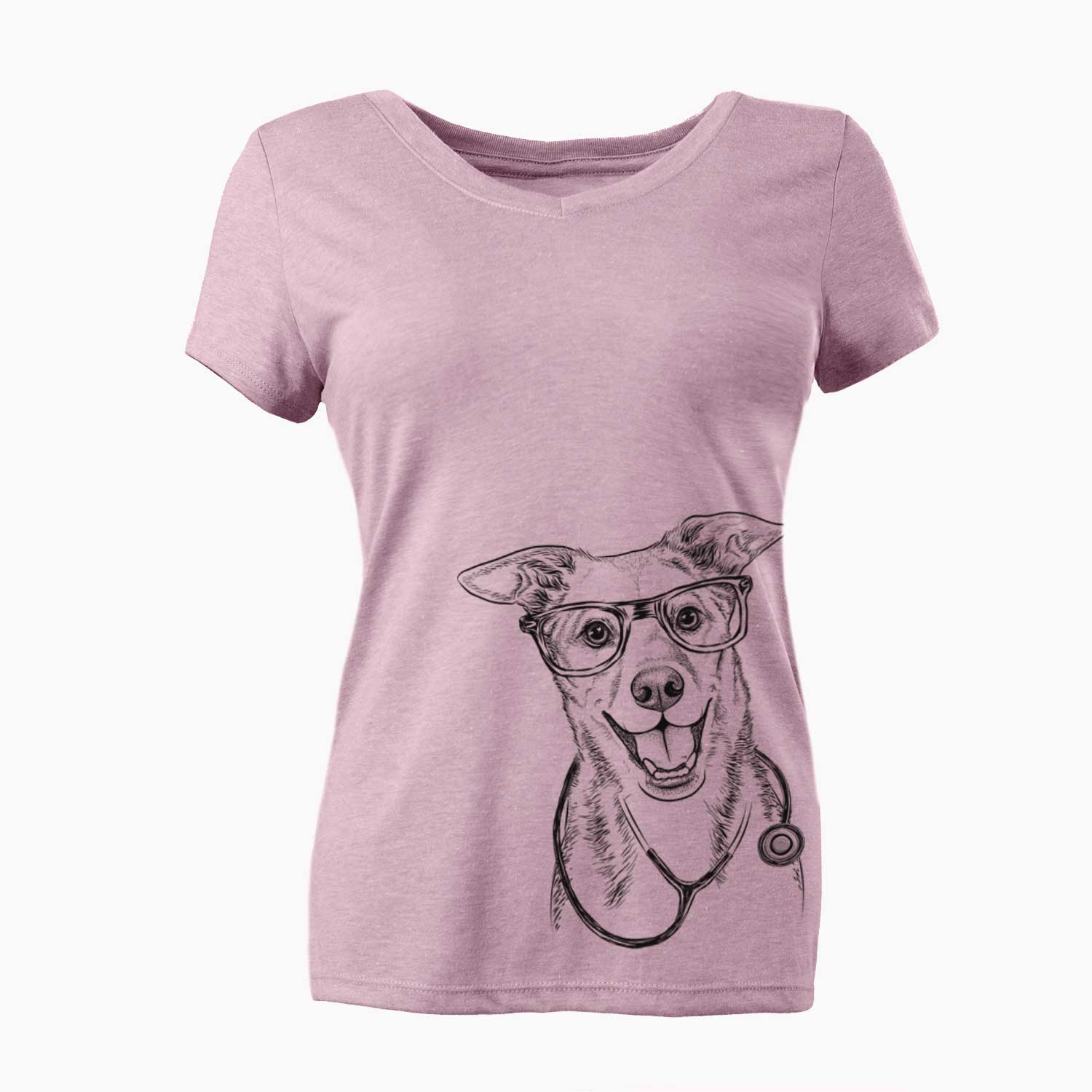 Rocco the Mixed Breed - Women's V-neck Shirt