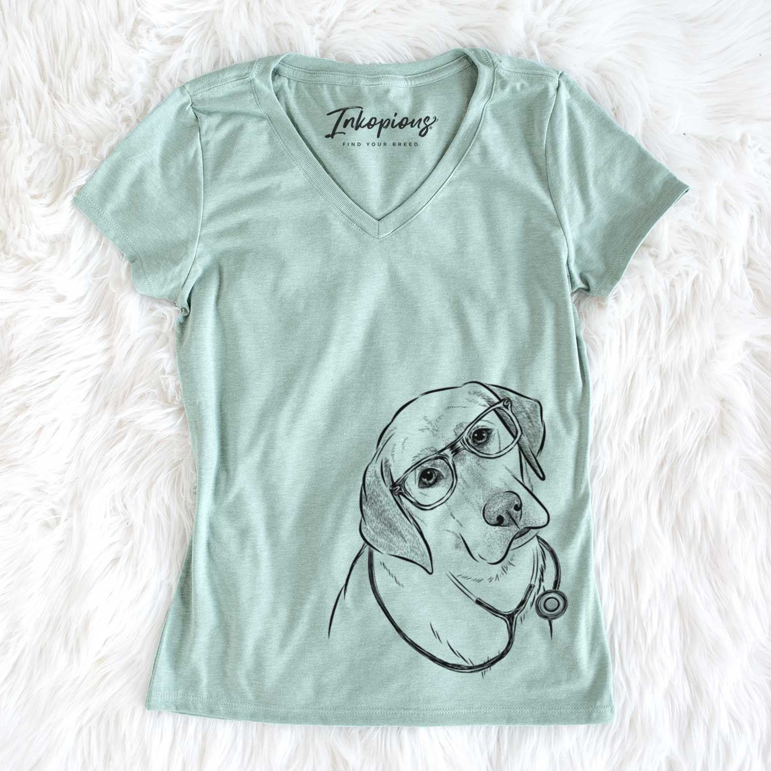 Stella the Yellow Lab - Women's V-neck Shirt