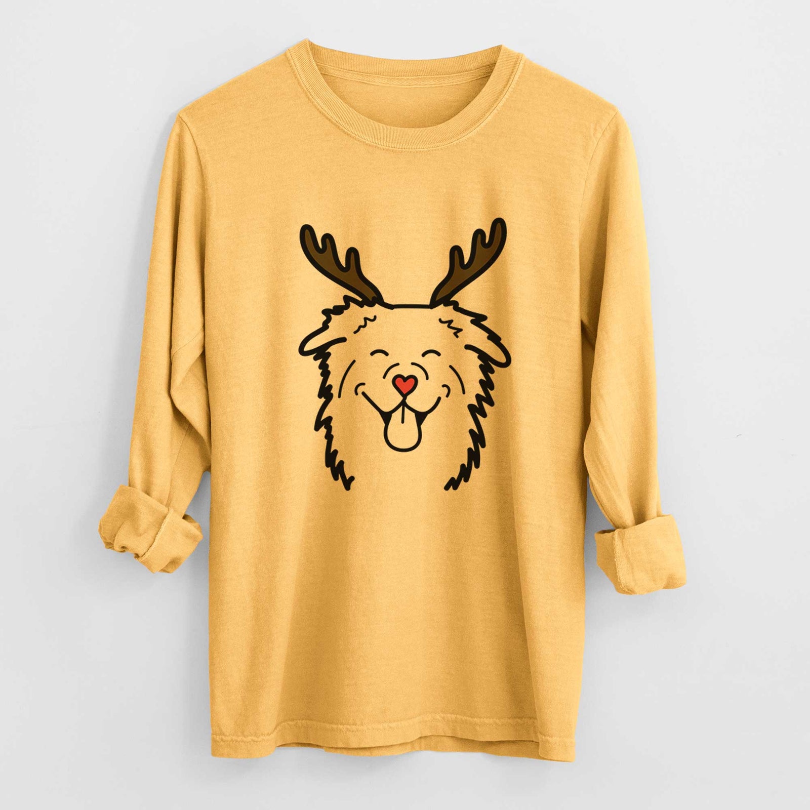 Red Nose Australian Shepherd - Heavyweight 100% Cotton Long Sleeve