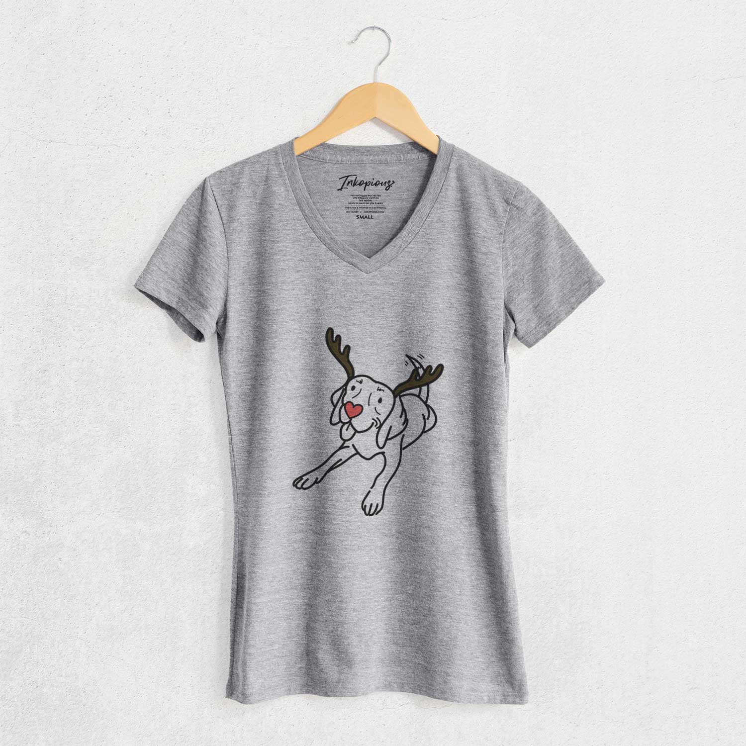 Red Nose Beagle - Bagel - Women's V-neck Shirt