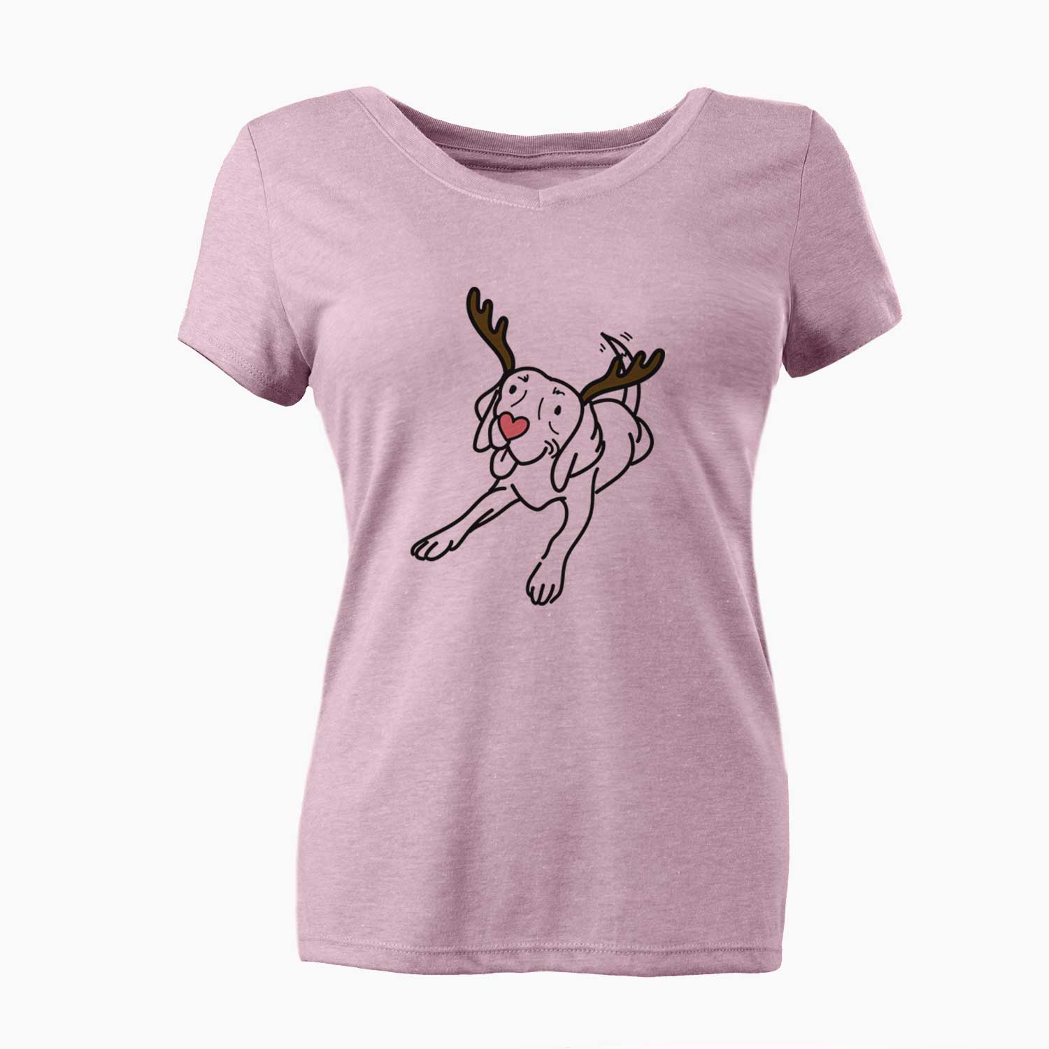 Red Nose Beagle - Bagel - Women's V-neck Shirt