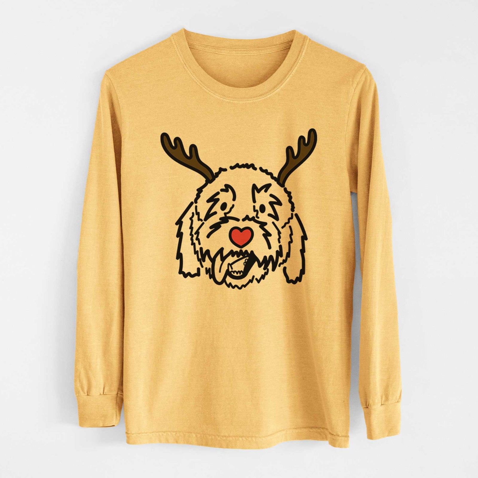 Red Nose Goldendoodle - Barry - Heavyweight 100% Cotton Long Sleeve