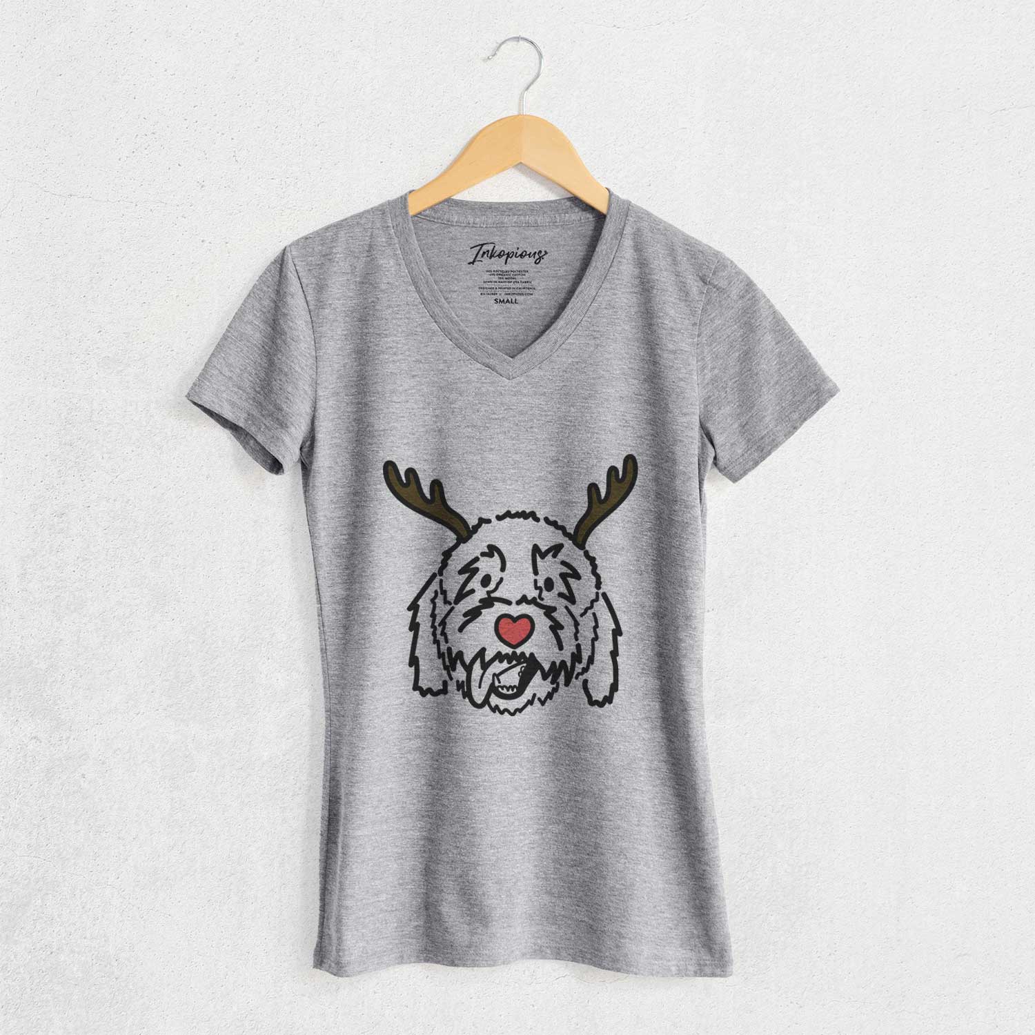 Red Nose Goldendoodle - Barry - Women's V-neck Shirt