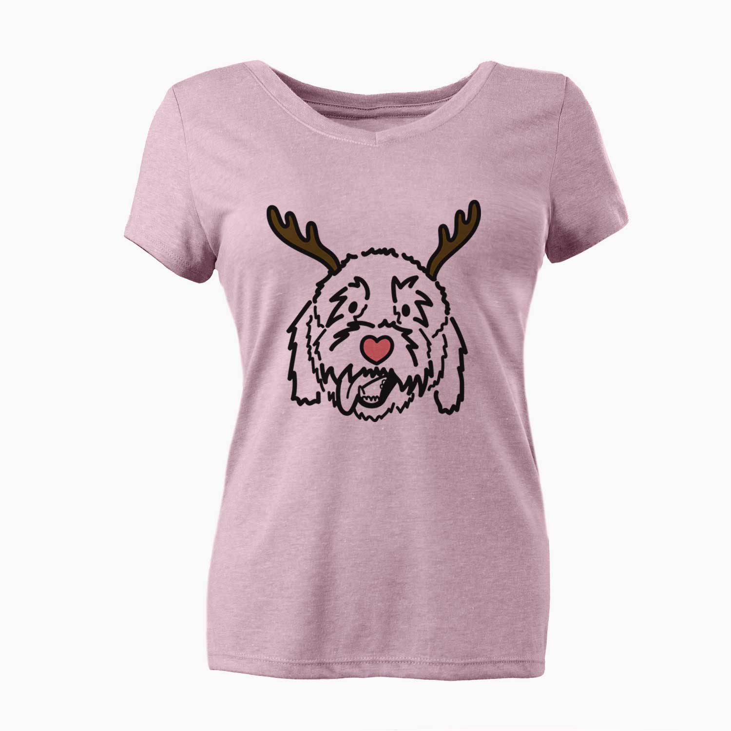 Red Nose Goldendoodle - Barry - Women's V-neck Shirt
